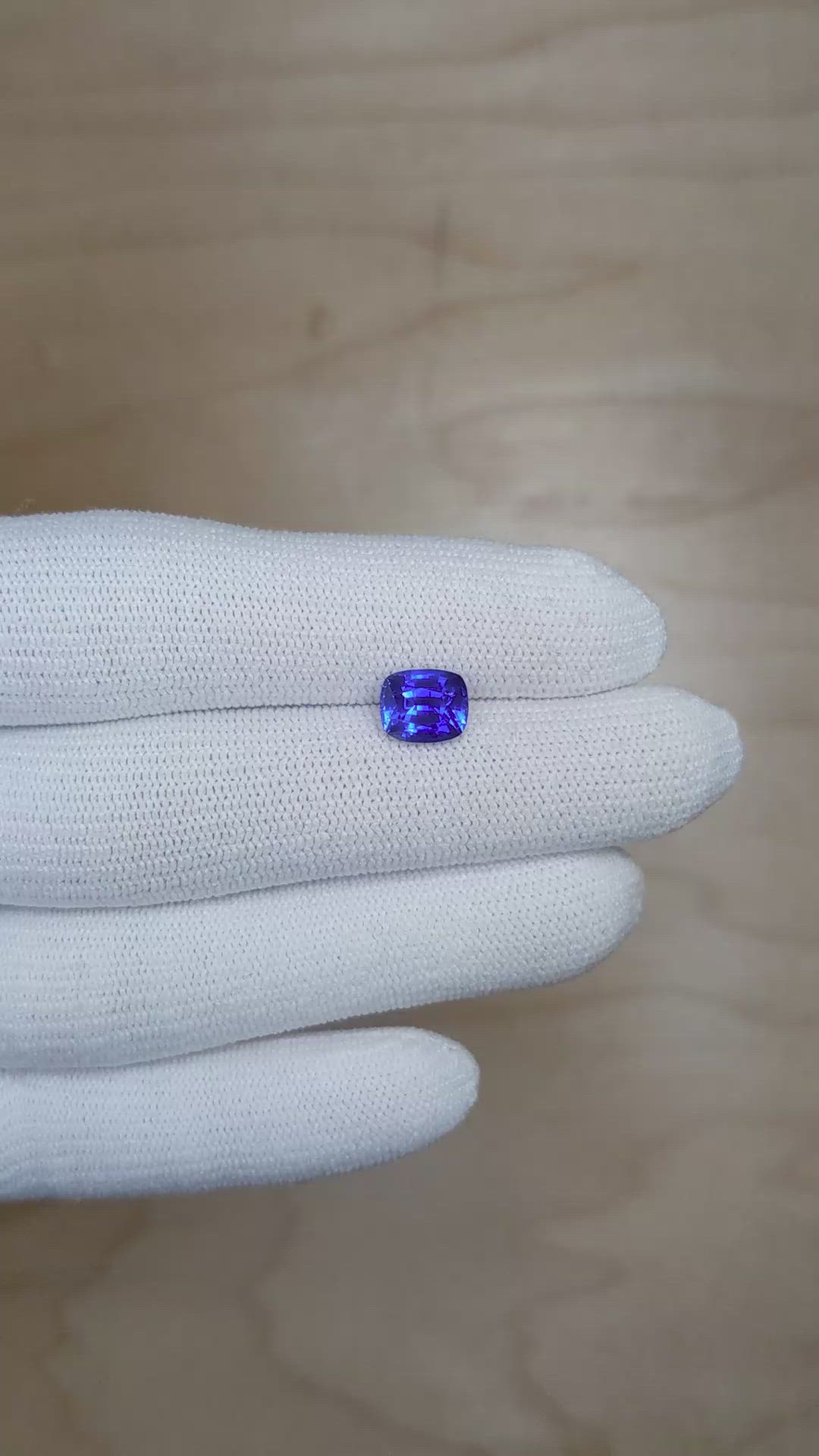2.44 Ct. Blue Sapphire from Ceylon (Sri Lanka) Size Video