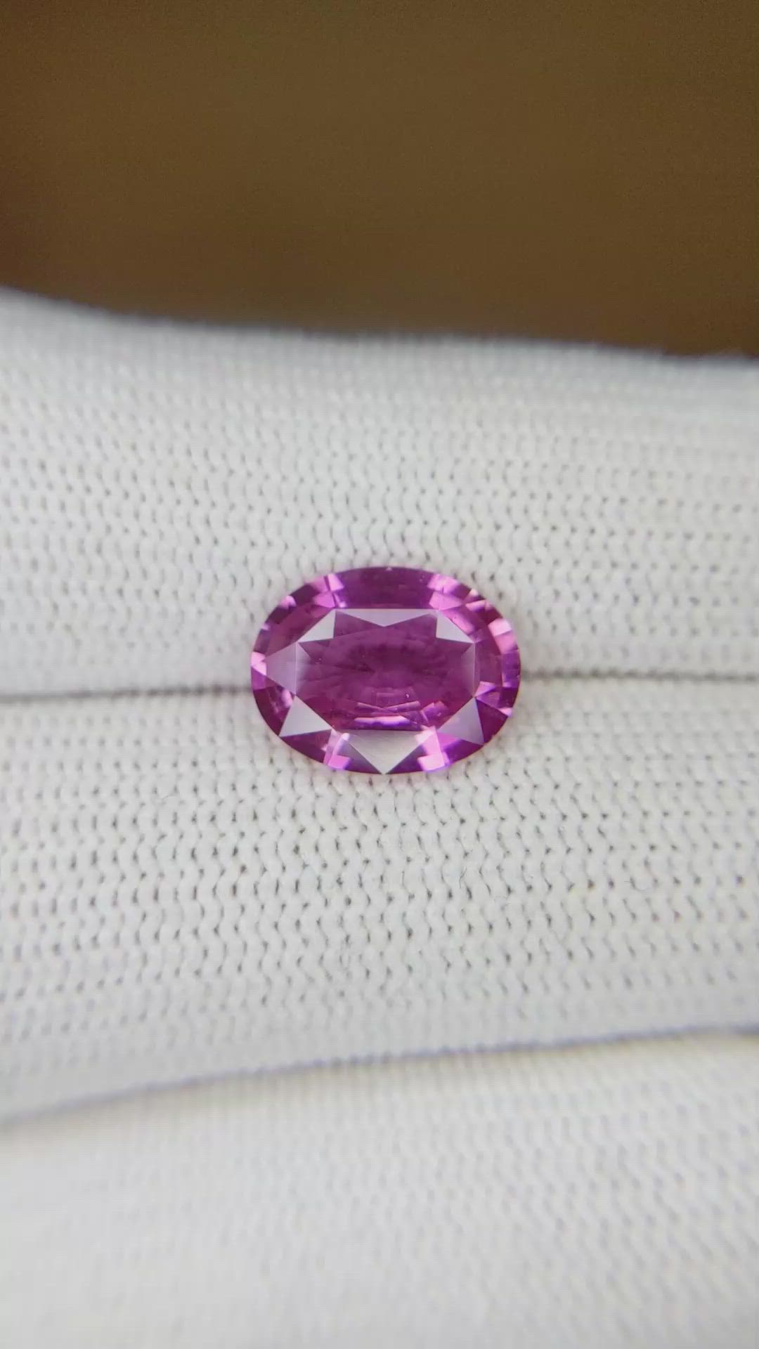 3.13 Ct. Purplish Pink Sapphire from Madagascar Size Video