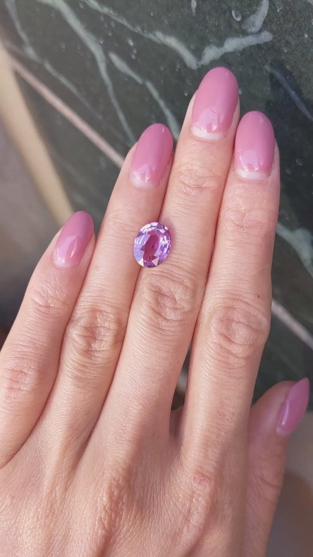 3.13 Ct. Purplish Pink Sapphire from Madagascar Size Video