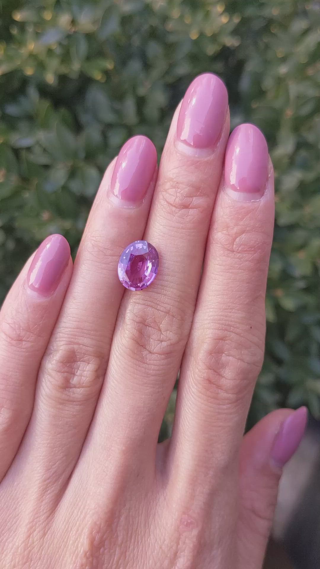 3.13 Ct. Purplish Pink Sapphire from Madagascar Size Video