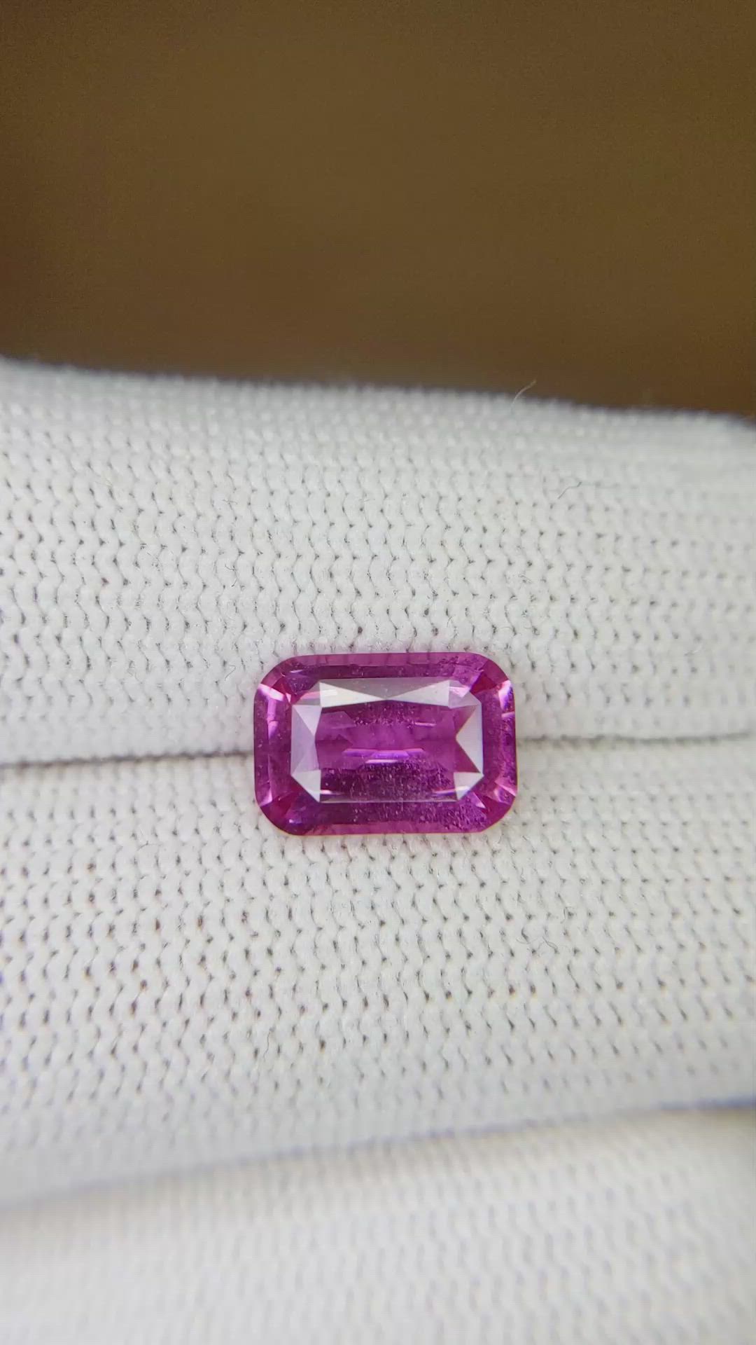 3.07 Ct. Purplish Pink Sapphire from Madagascar Size Video