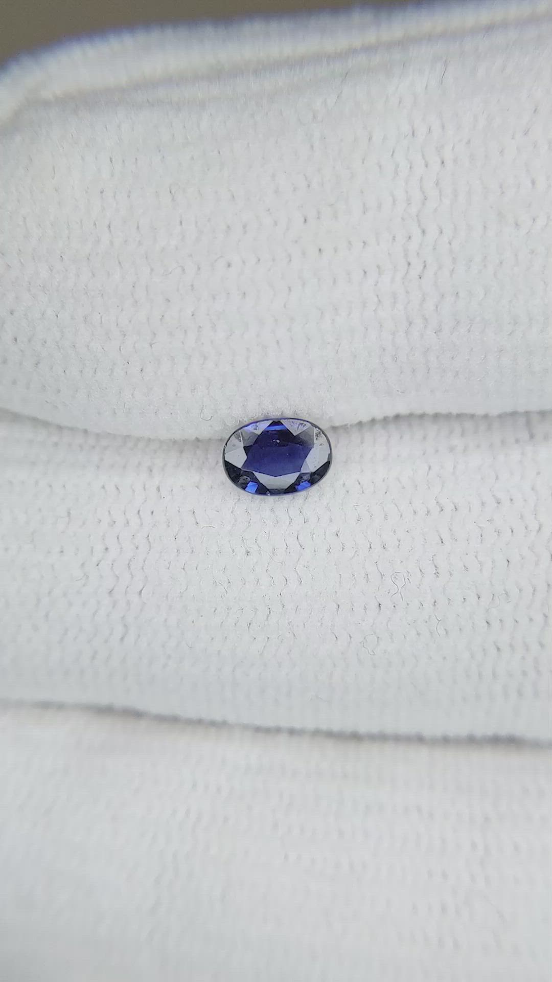 0.37 Ct. Blue Sapphire from Ceylon (Sri Lanka) Size Video