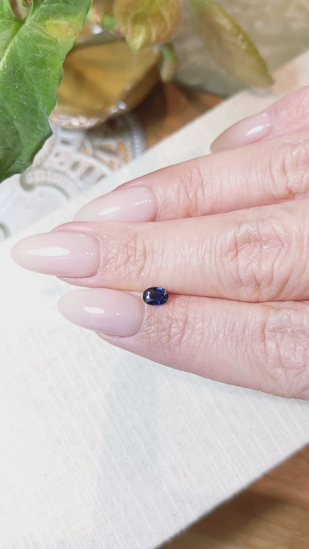 0.37 Ct. Blue Sapphire from Ceylon (Sri Lanka) Size Video