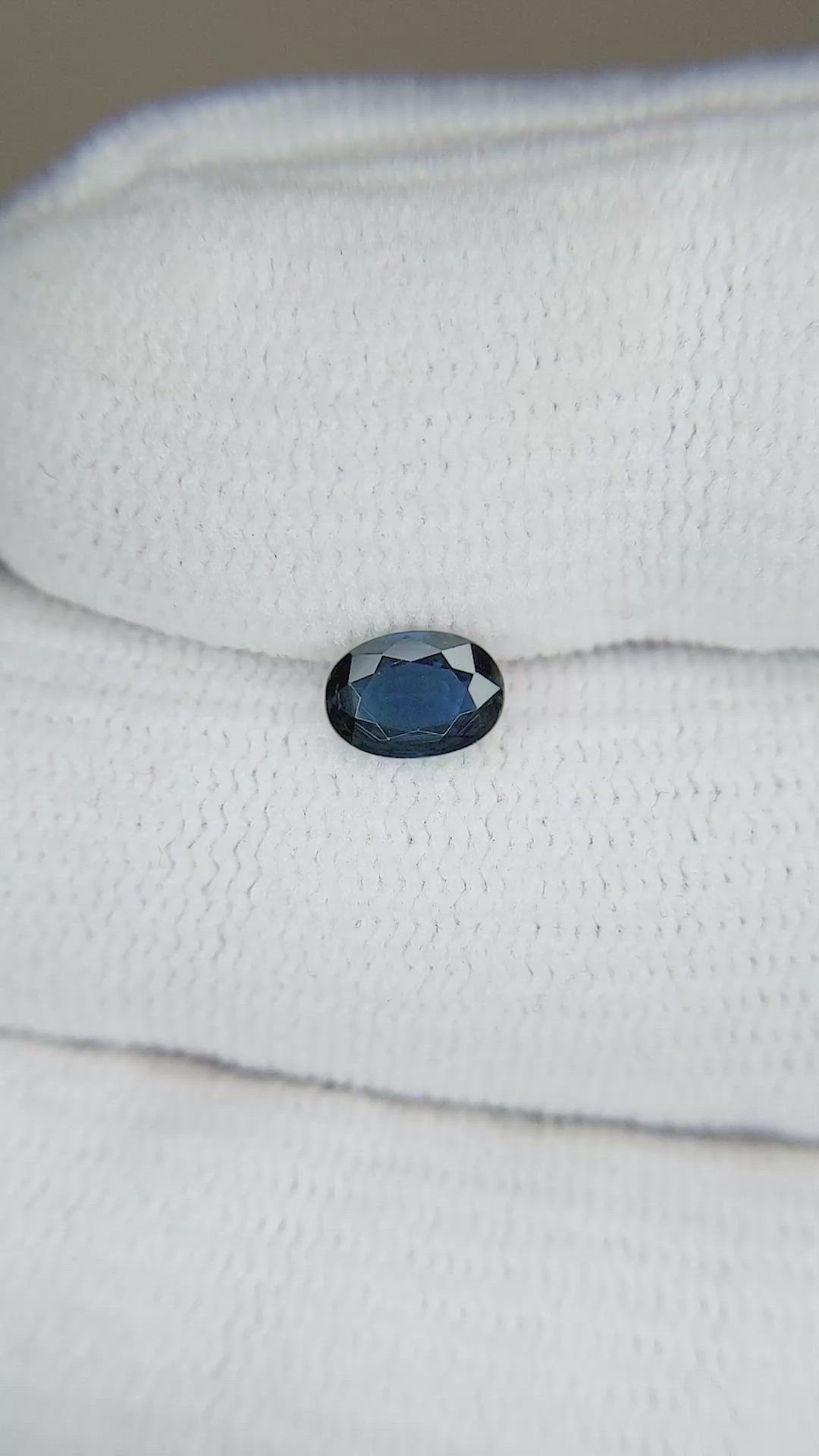 0.56 Ct. Blue Sapphire from Ceylon (Sri Lanka) Size Video