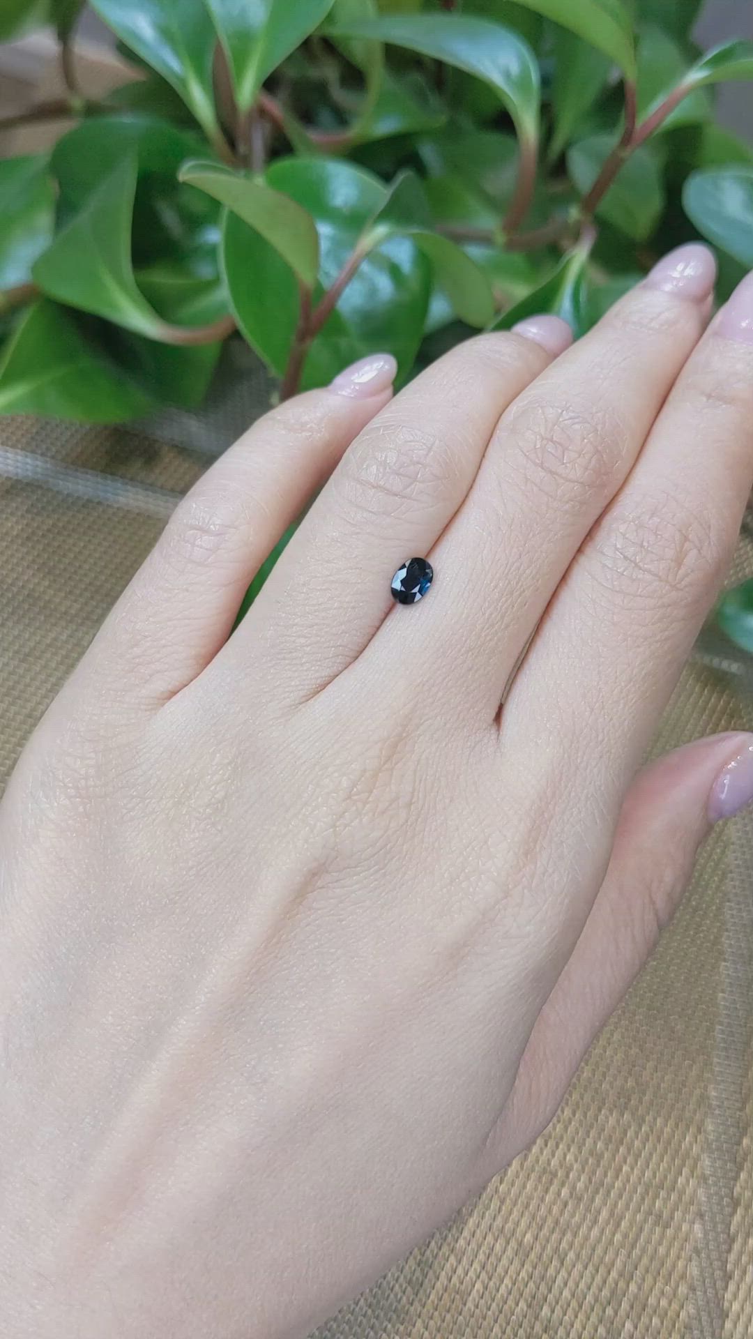 0.54 Ct. Blue Sapphire from Ceylon (Sri Lanka) Size Video