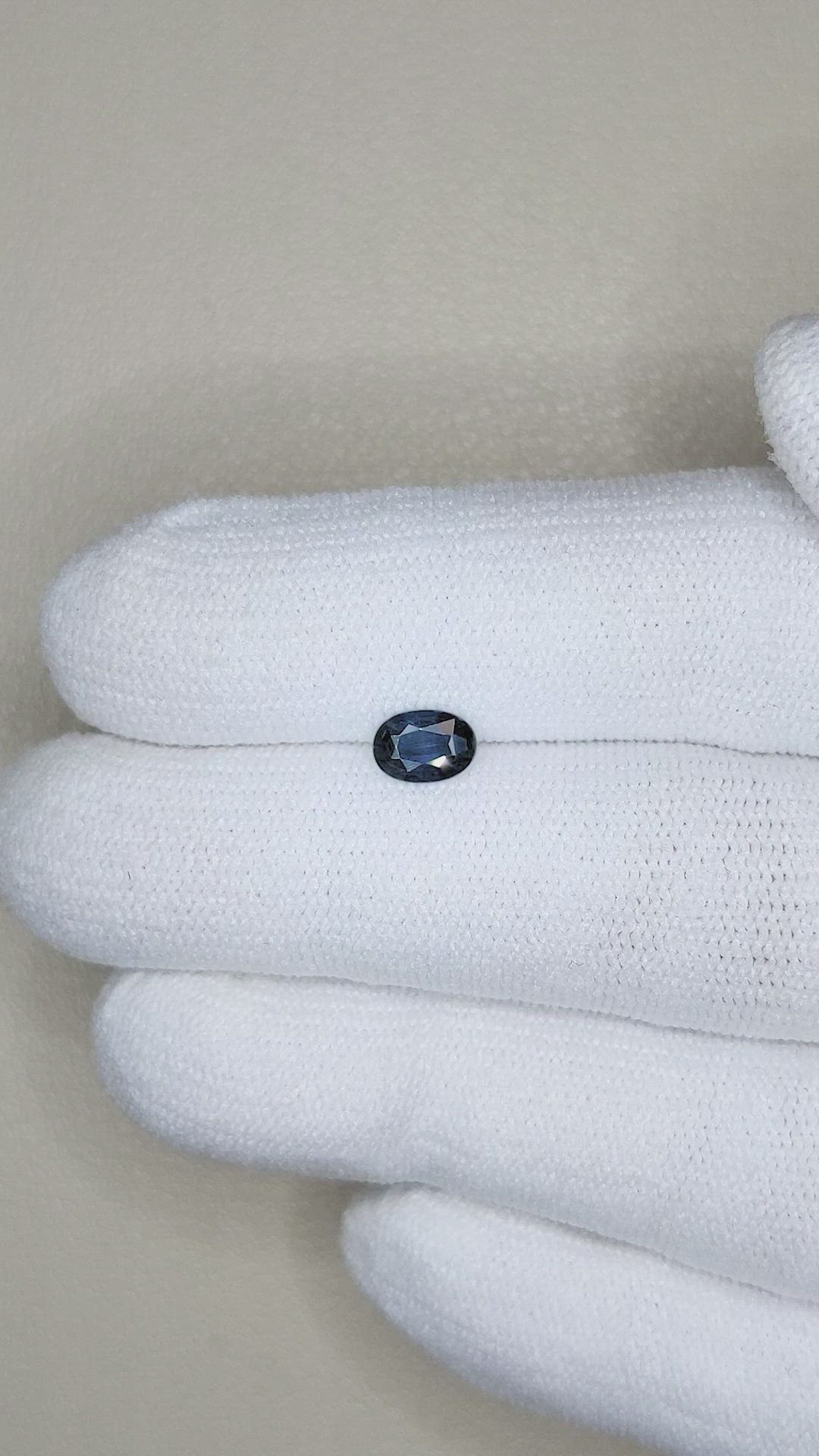 0.54 Ct. Blue Sapphire from Ceylon (Sri Lanka) Size Video