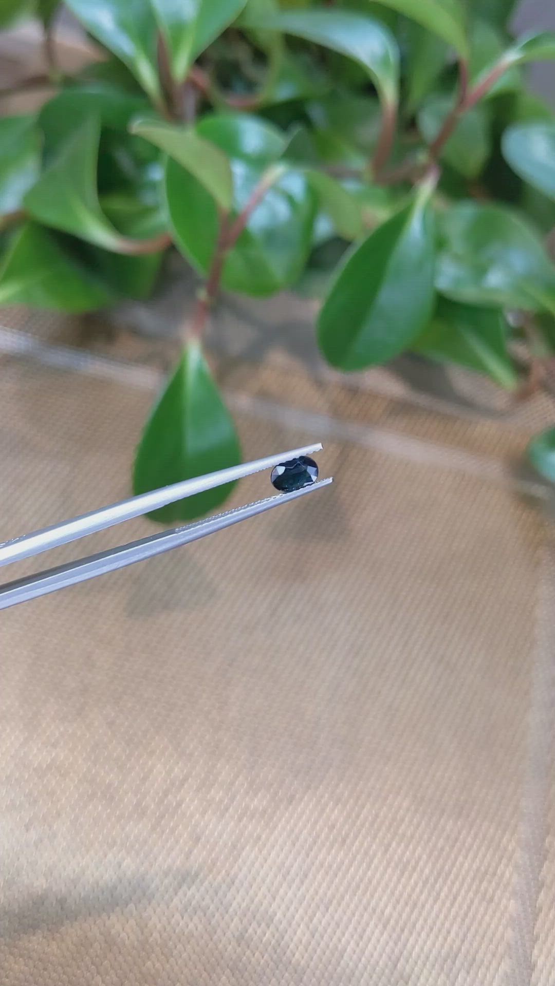 0.54 Ct. Blue Sapphire from Ceylon (Sri Lanka) Size Video
