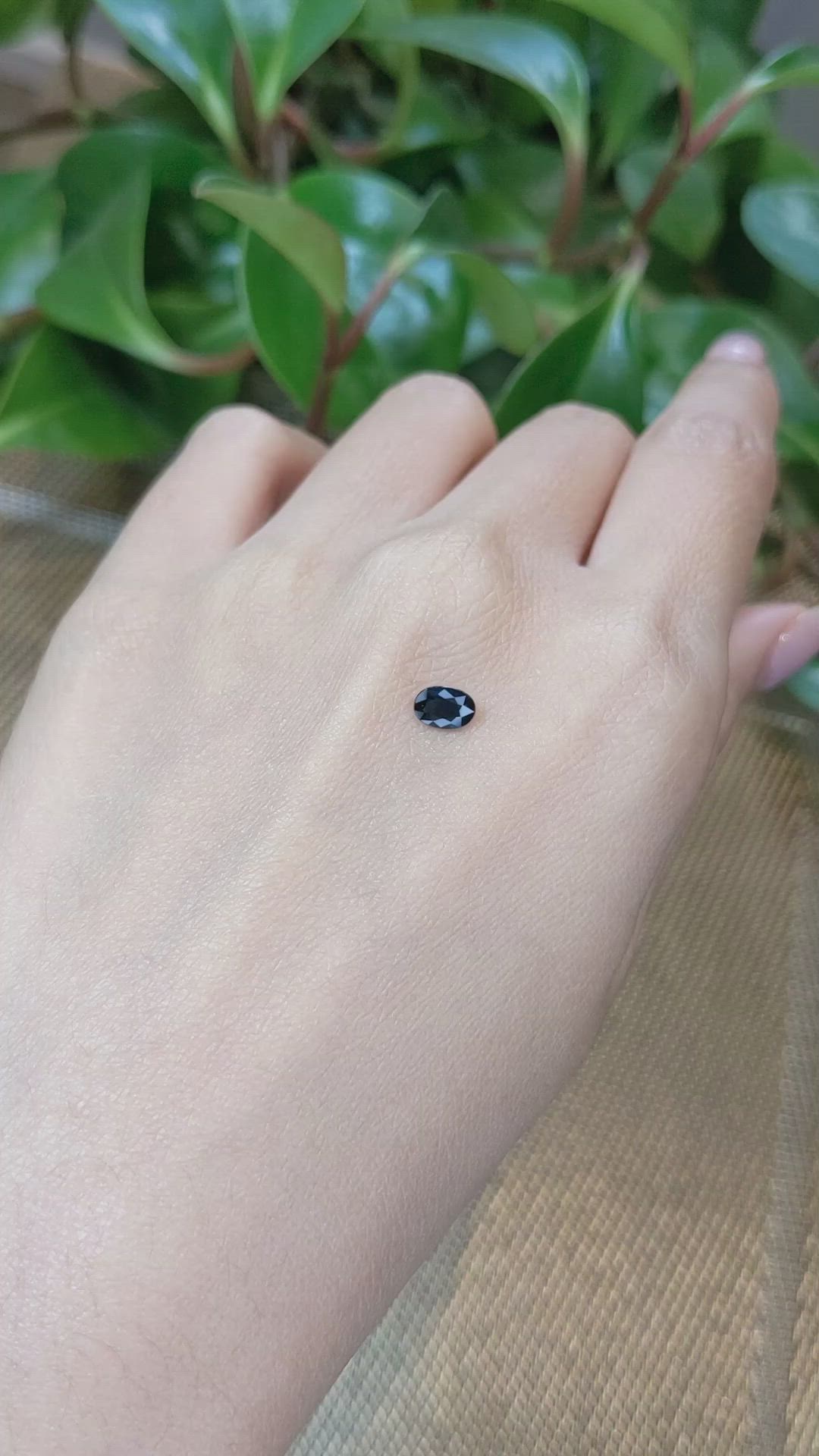 0.54 Ct. Blue Sapphire from Ceylon (Sri Lanka) Size Video