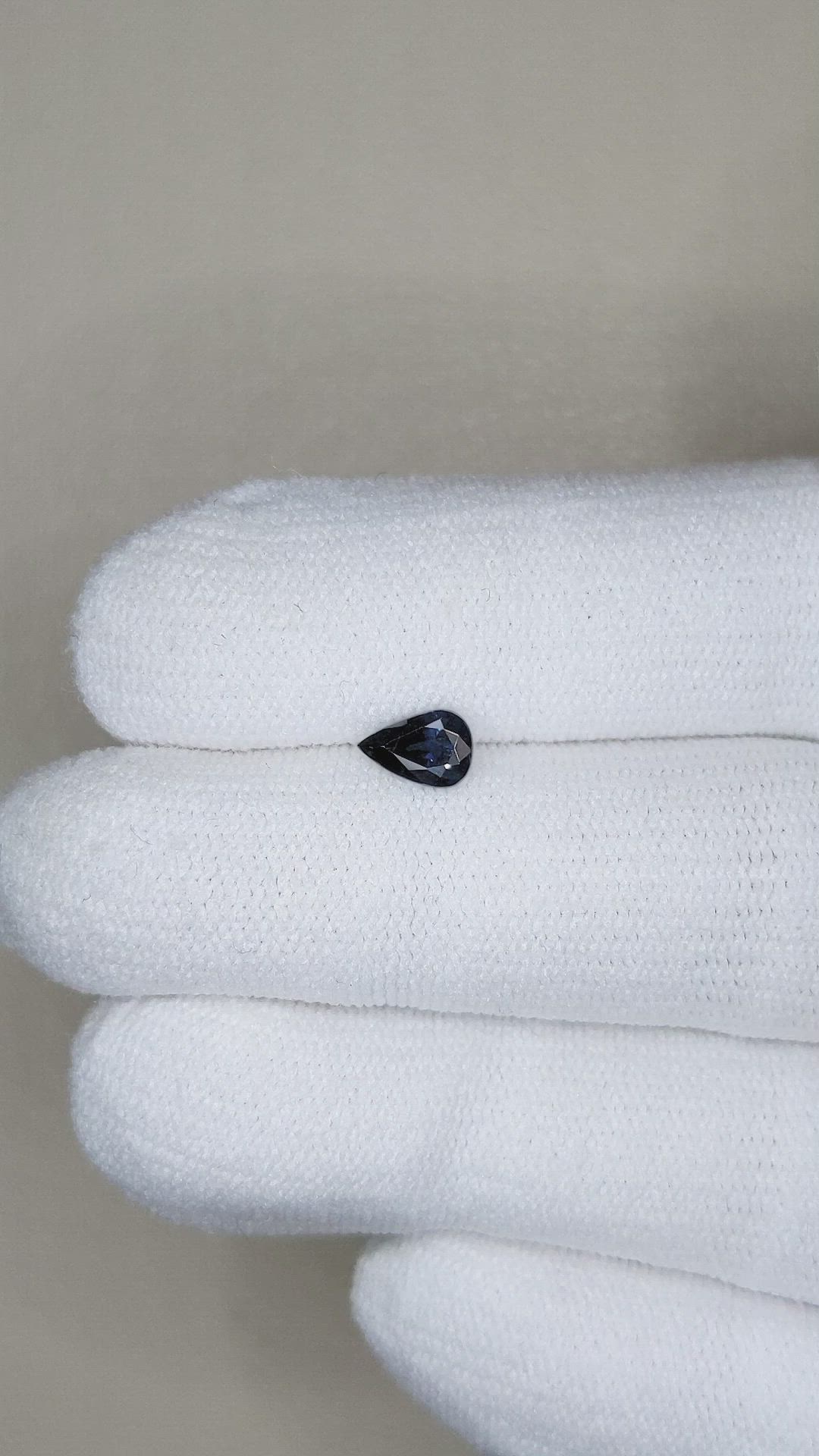 0.56 Ct. Blue Sapphire from Ceylon (Sri Lanka) Size Video