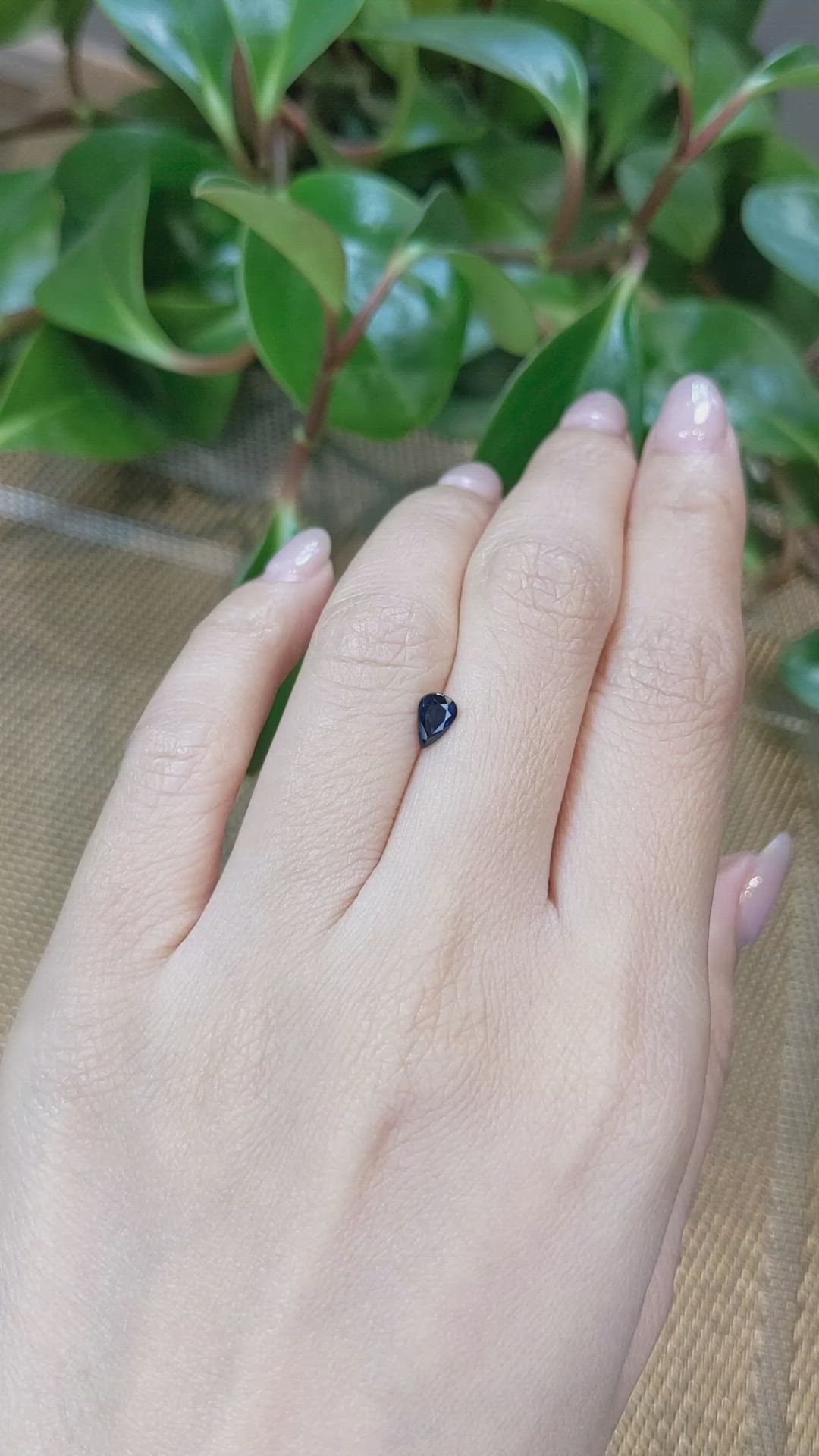 0.56 Ct. Blue Sapphire from Ceylon (Sri Lanka) Size Video