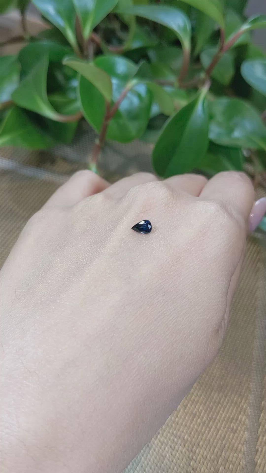 0.56 Ct. Blue Sapphire from Ceylon (Sri Lanka) Size Video