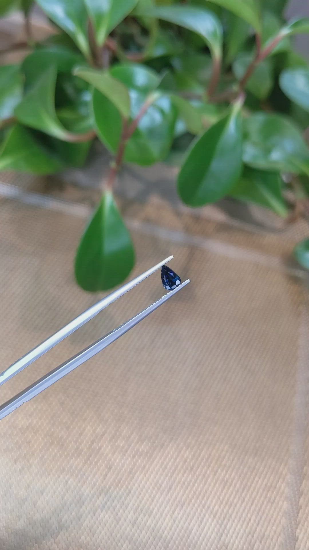0.56 Ct. Blue Sapphire from Ceylon (Sri Lanka) Size Video