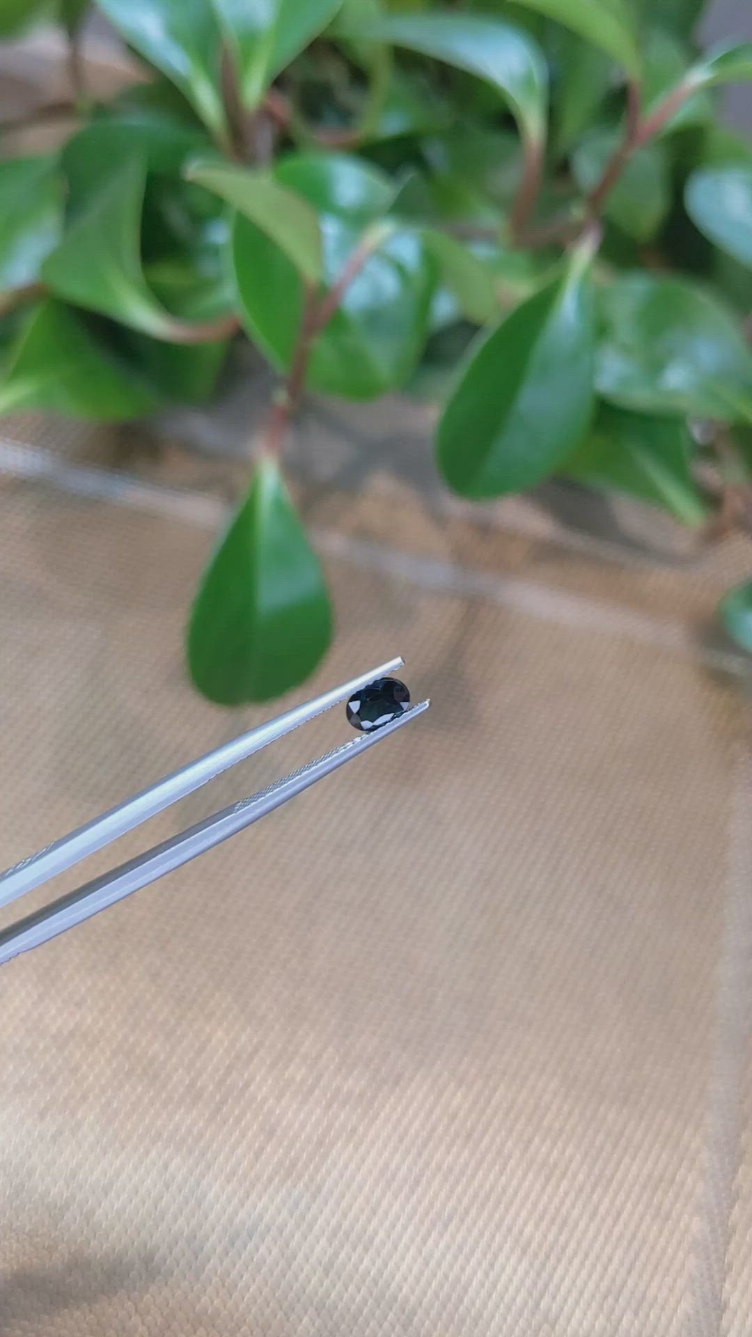 0.60 Ct. Blue Sapphire from Ceylon (Sri Lanka) Size Video