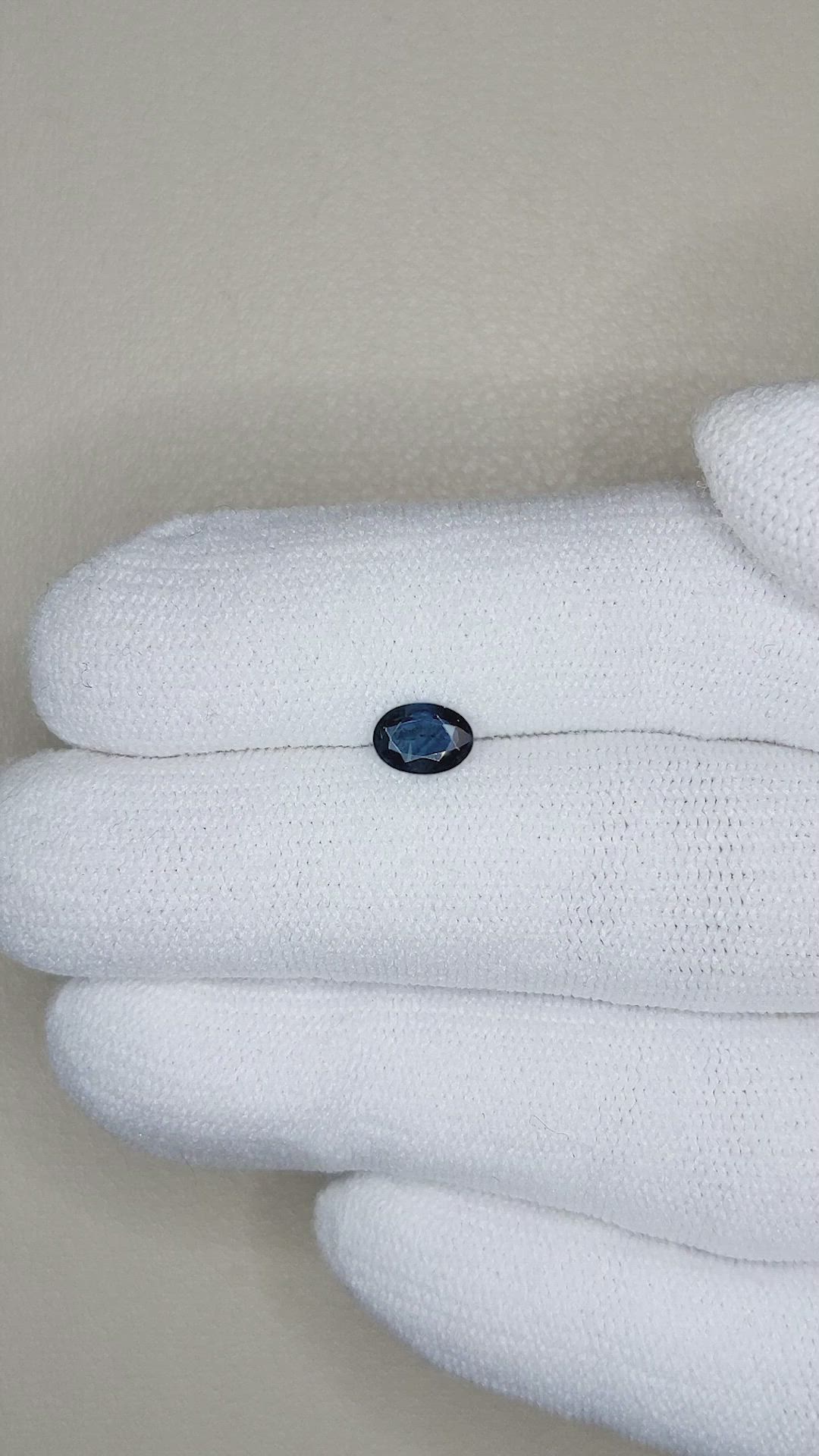 0.52 Ct. Blue Sapphire from Ceylon (Sri Lanka) Size Video