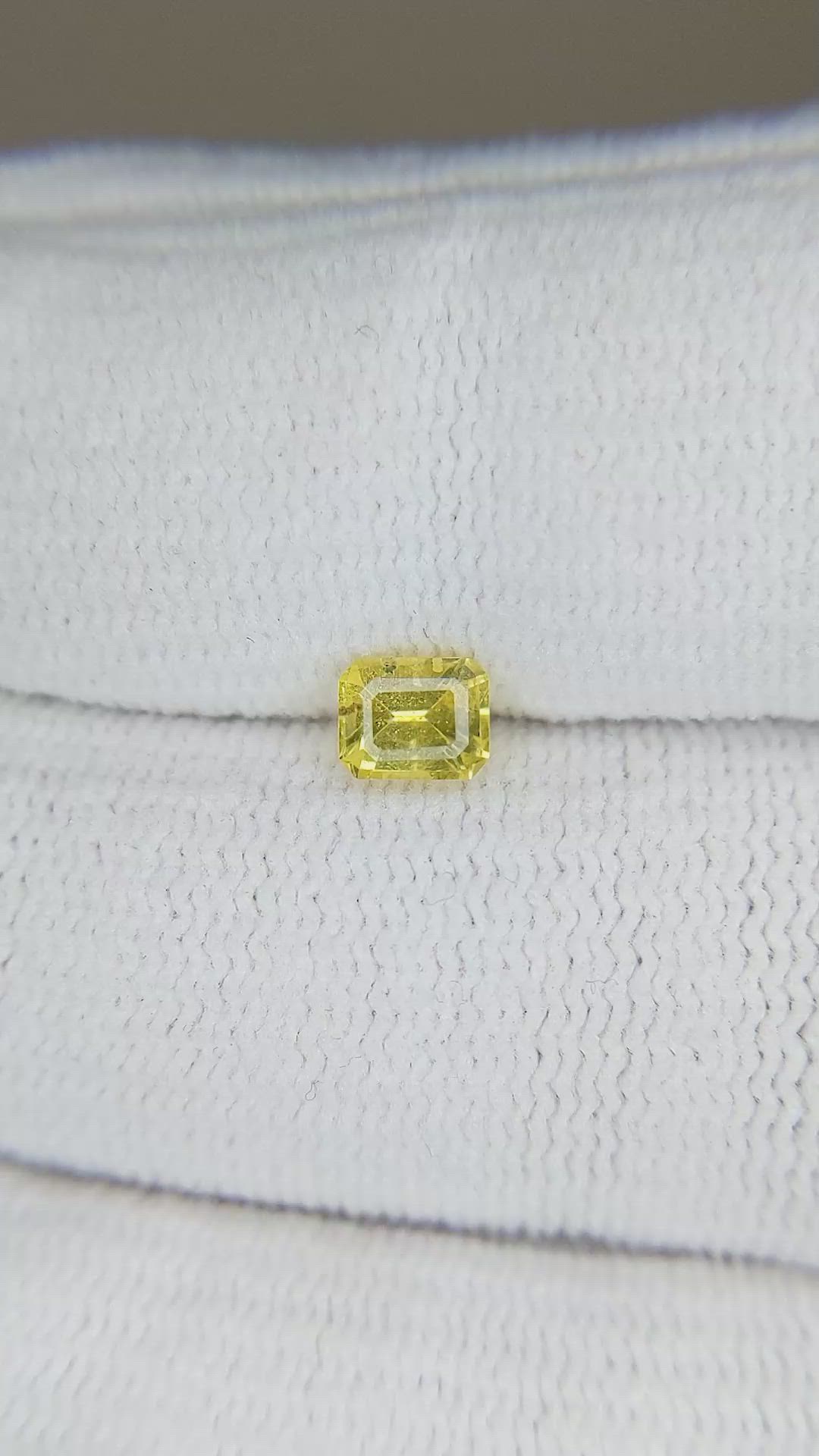 0.56 Ct. Yellow Sapphire from Ceylon (Sri Lanka) Size Video