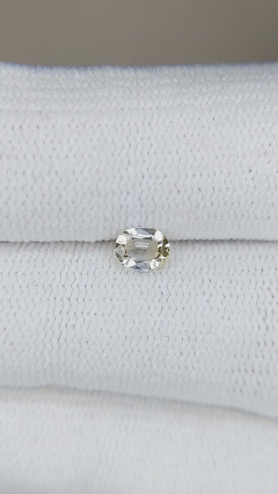 0.33 Ct. Yellow Sapphire from Ceylon (Sri Lanka) Size Video