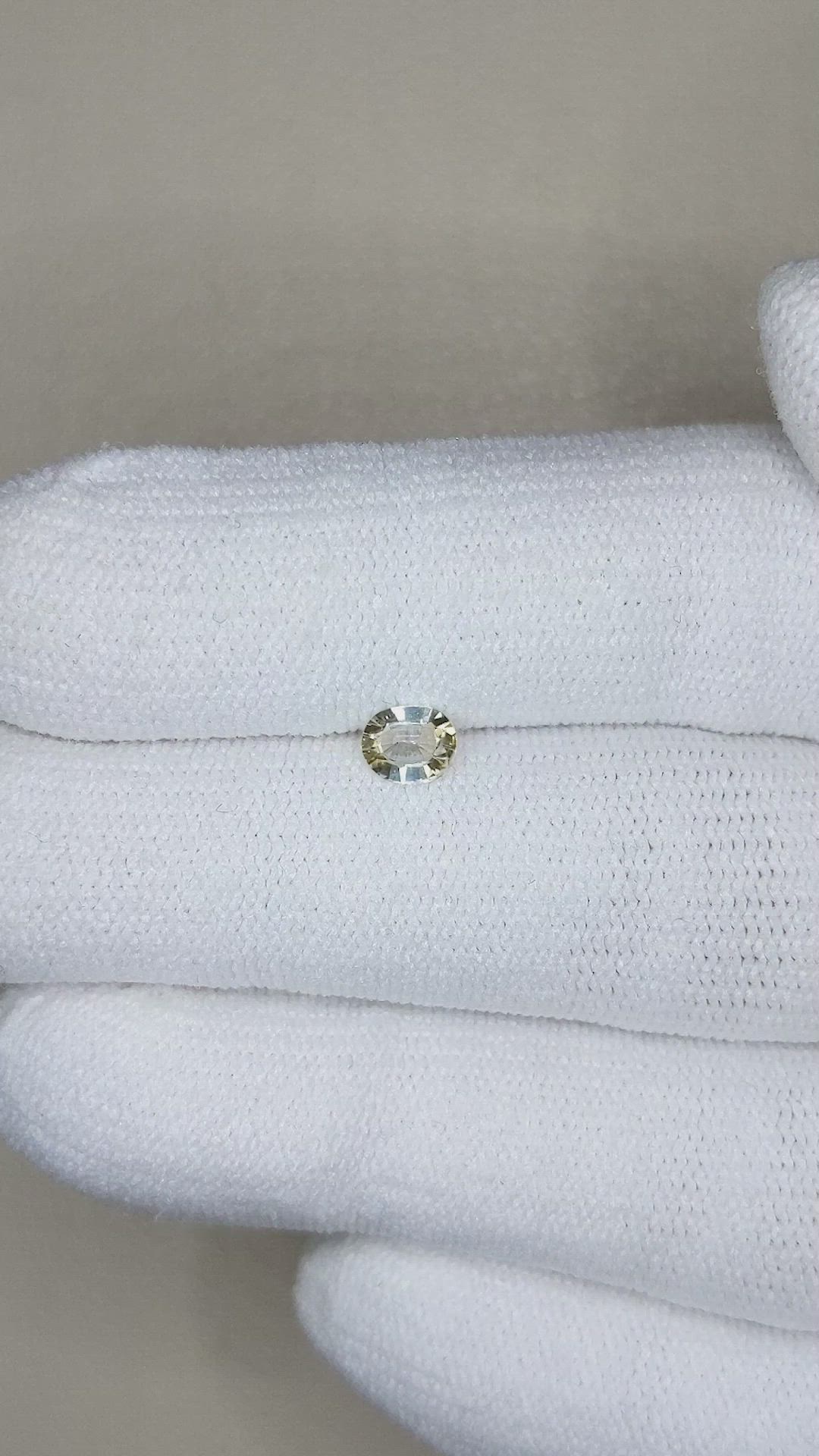 0.33 Ct. Yellow Sapphire from Ceylon (Sri Lanka) Size Video