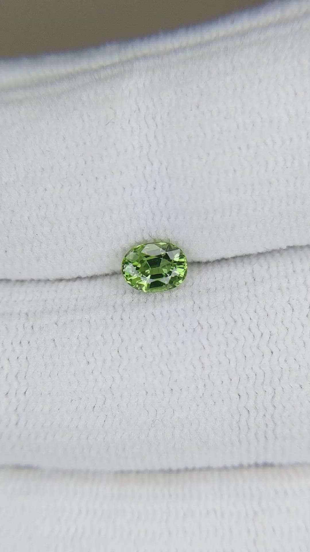 0.61 Ct. Green Sapphire from Madagascar Size Video