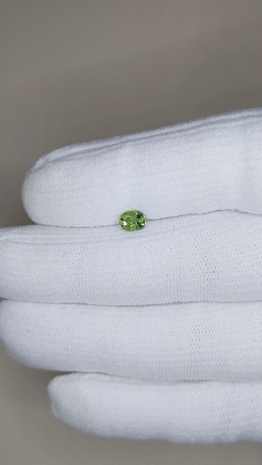 0.61 Ct. Green Sapphire from Madagascar Size Video