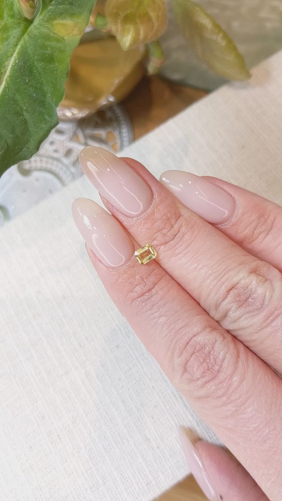 0.43 Ct. Yellow Sapphire from Ceylon (Sri Lanka) Size Video