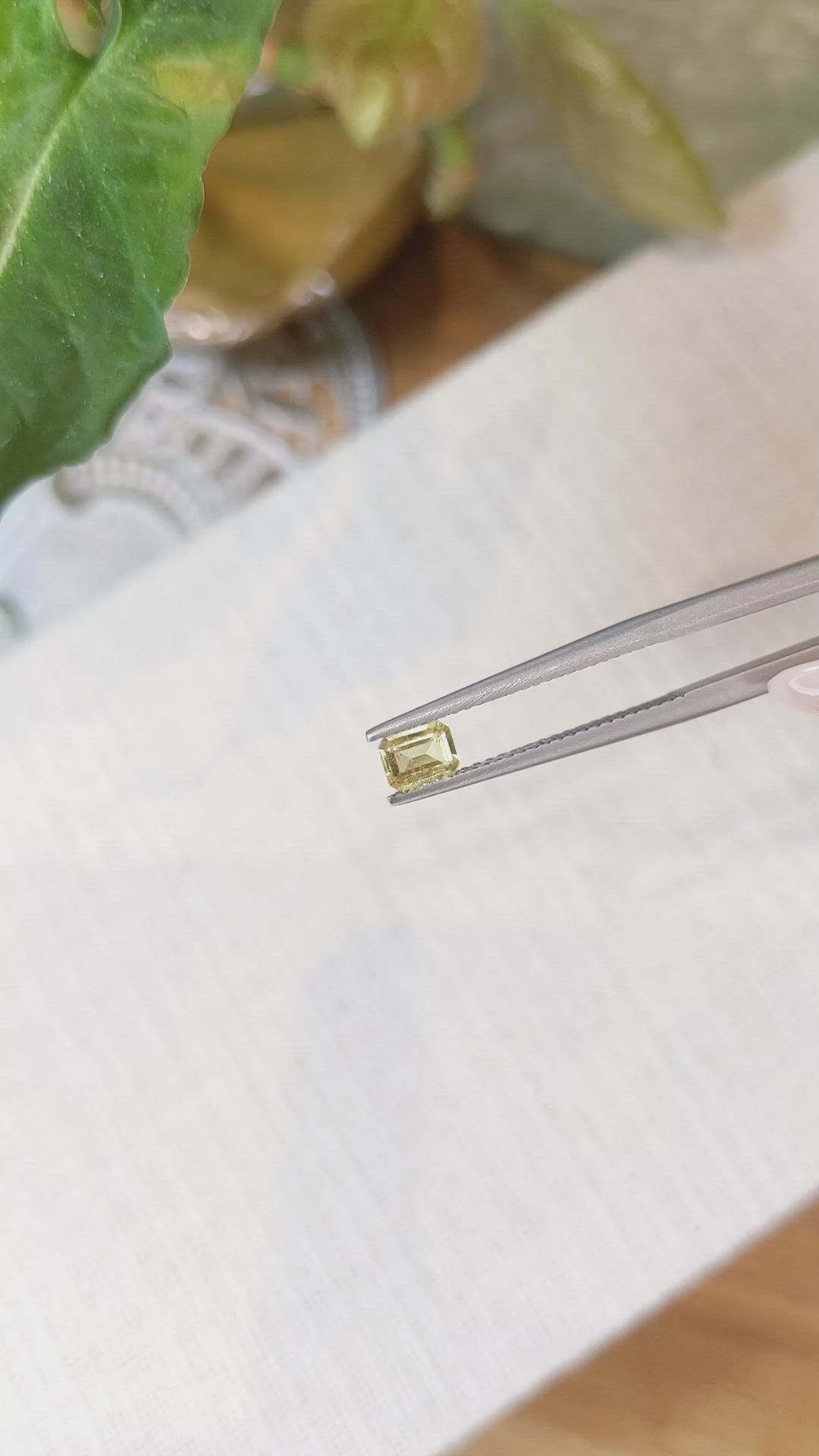 0.43 Ct. Yellow Sapphire from Ceylon (Sri Lanka) Size Video