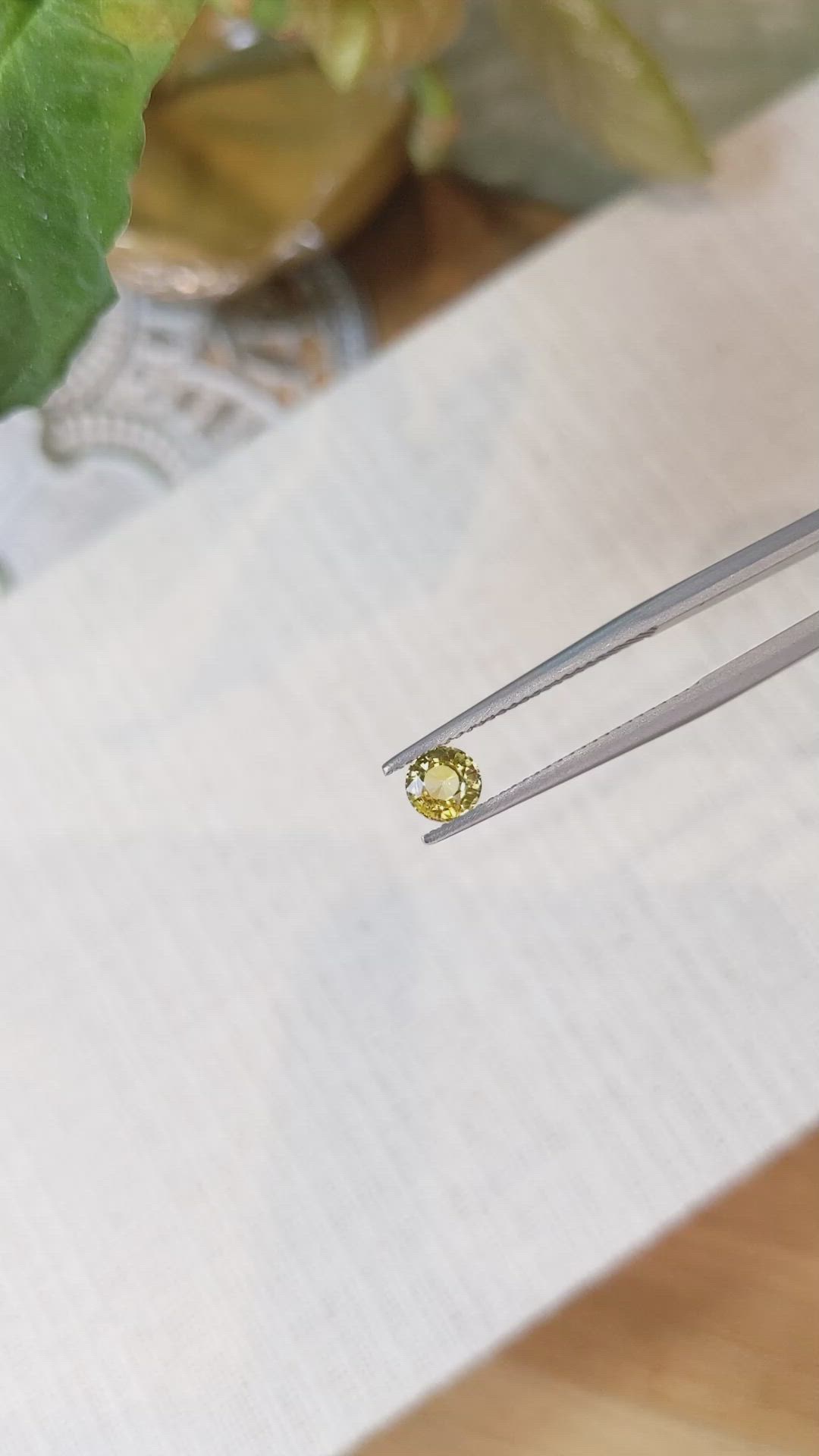 0.57 Ct. Yellow Sapphire from Madagascar Size Video