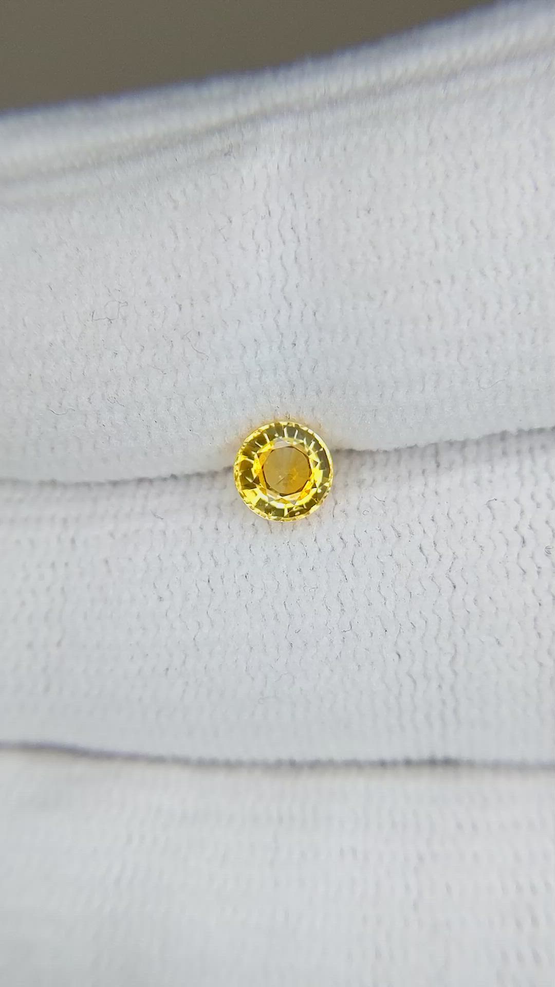 0.57 Ct. Yellow Sapphire from Madagascar Size Video