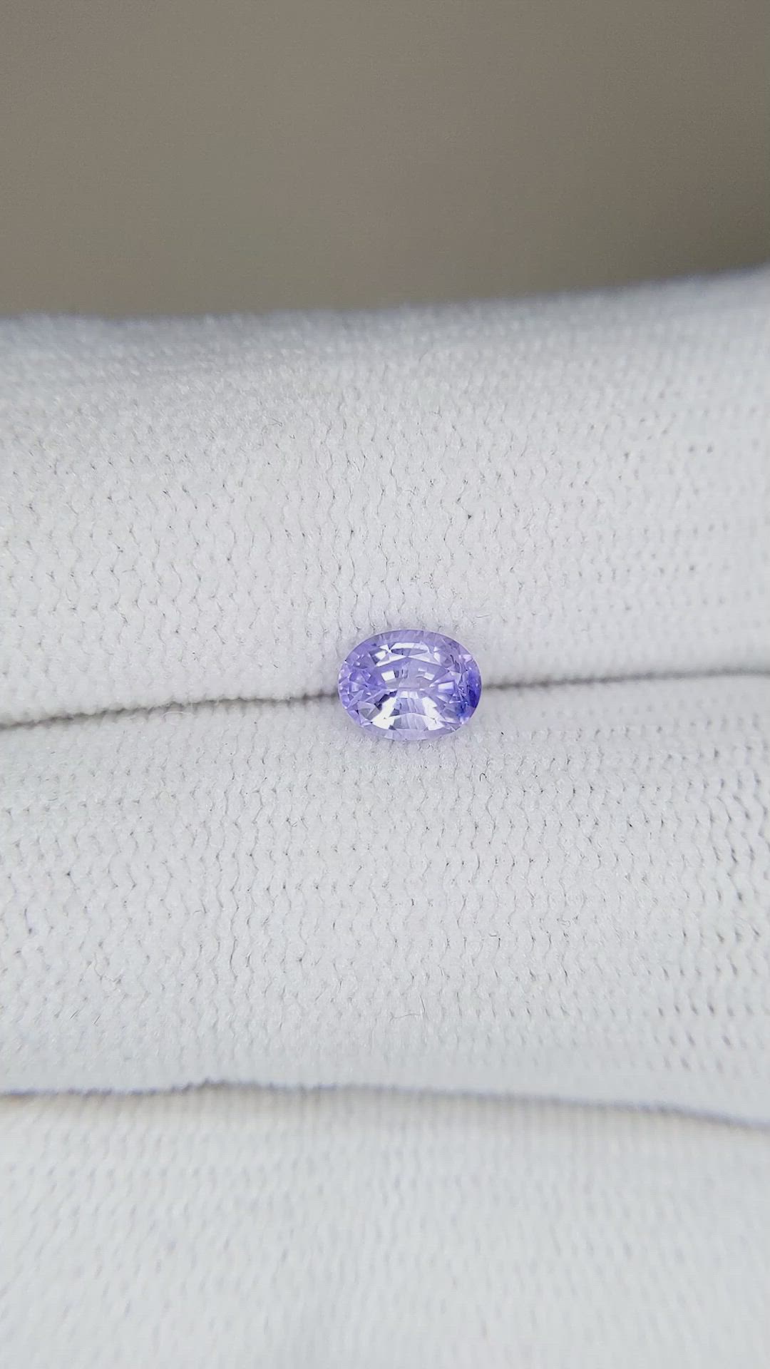 0.49 Ct. Bluish Purple Sapphire from Ceylon (Sri Lanka) Size Video