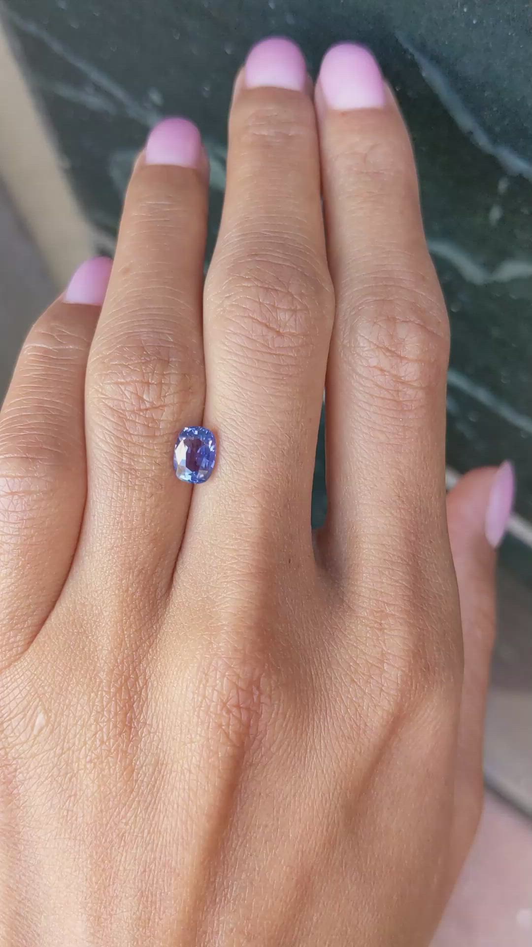 1.35 Ct. Color Change Sapphire from Ceylon (Sri Lanka) Size Video