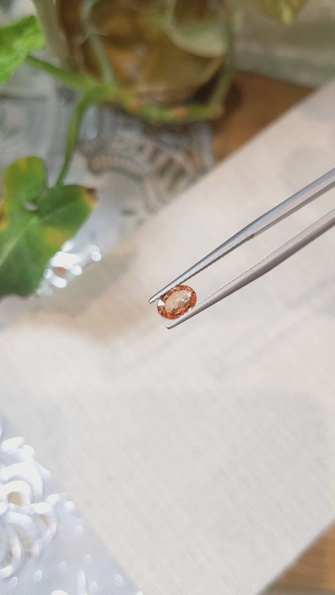 0.74 Ct. Orange Sapphire from Madagascar Size Video