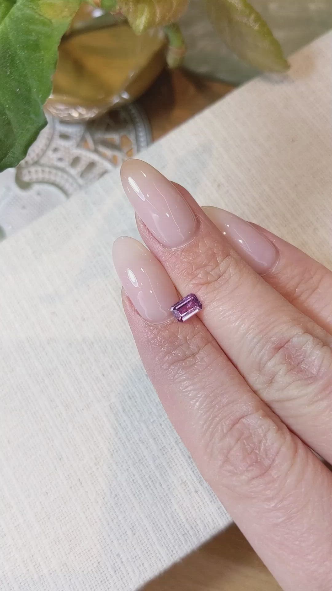 0.57 Ct. Purple Sapphire from Madagascar Size Video