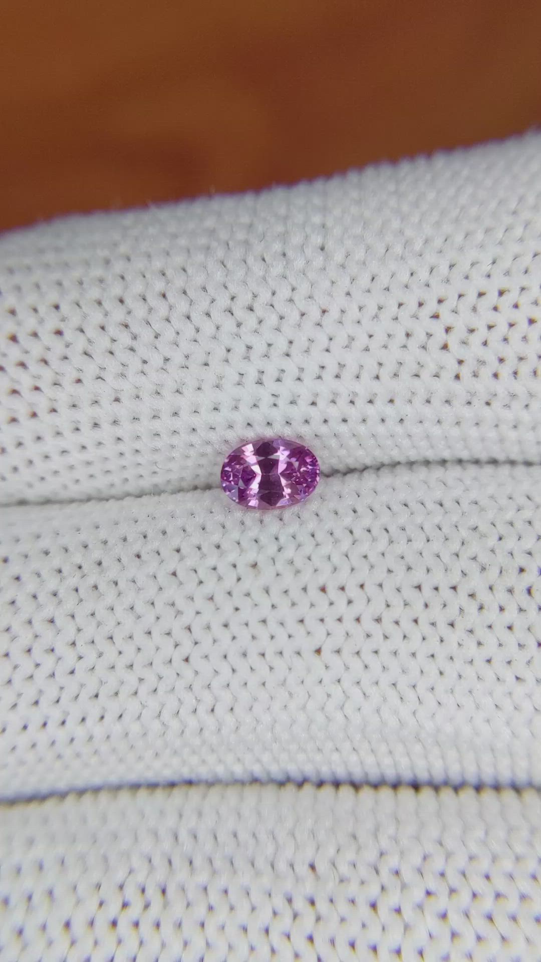 0.49 Ct. Pinkish Purple Sapphire from Ceylon (Sri Lanka) Size Video