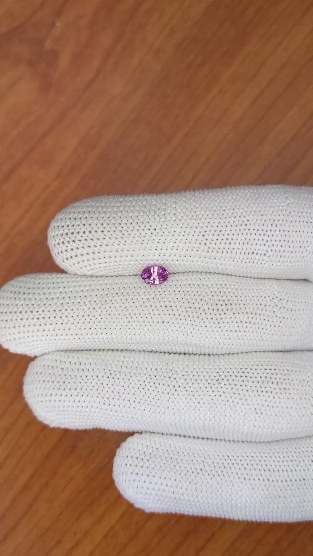 0.49 Ct. Pinkish Purple Sapphire from Ceylon (Sri Lanka) Size Video