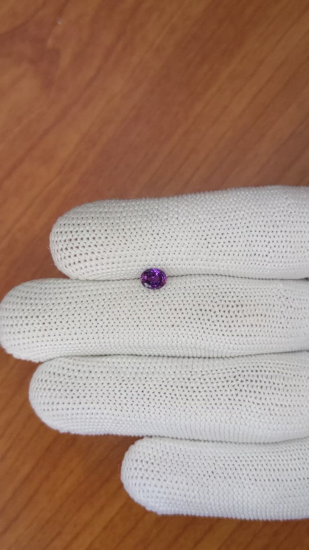 0.62 Ct. Pinkish Purple Sapphire from Ceylon (Sri Lanka) Size Video