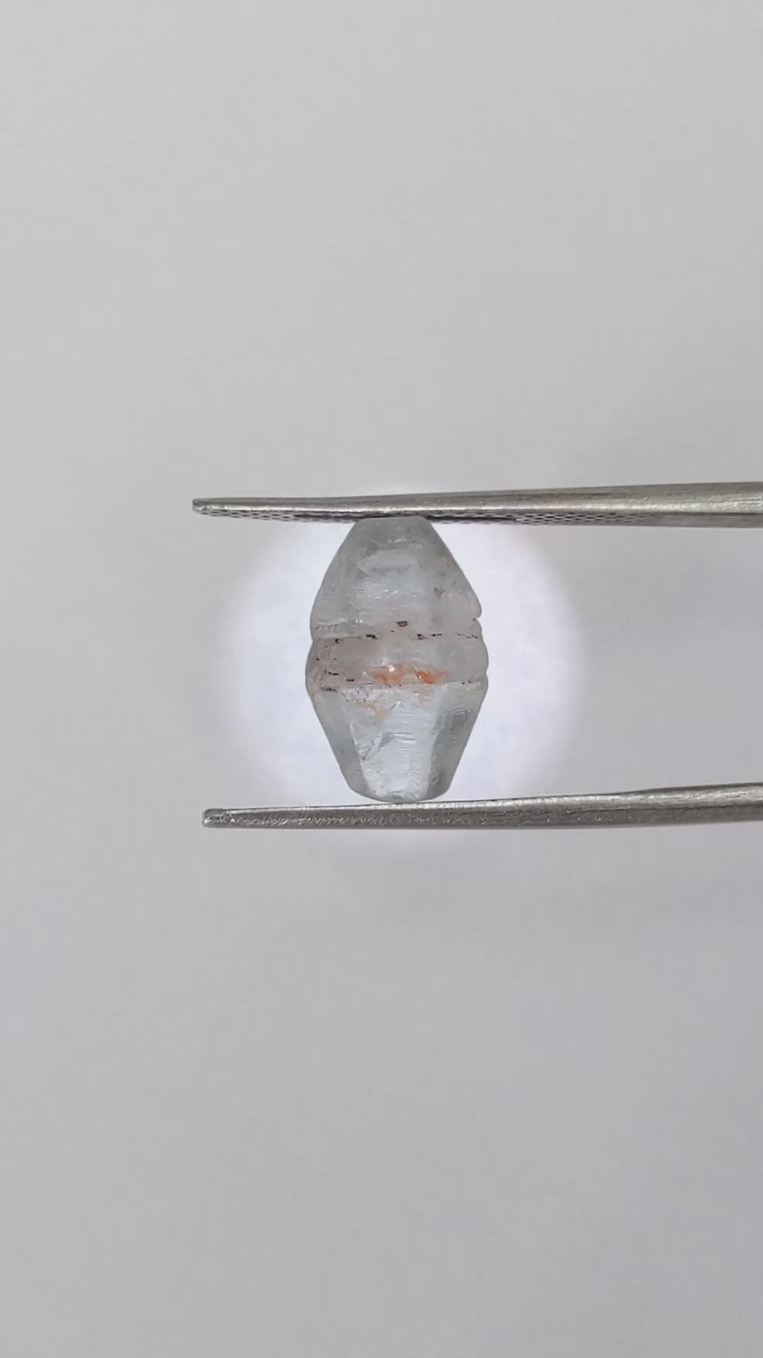 6.93 Ct. Blue Sapphire Crystal from Ceylon (Sri Lanka) Size Video