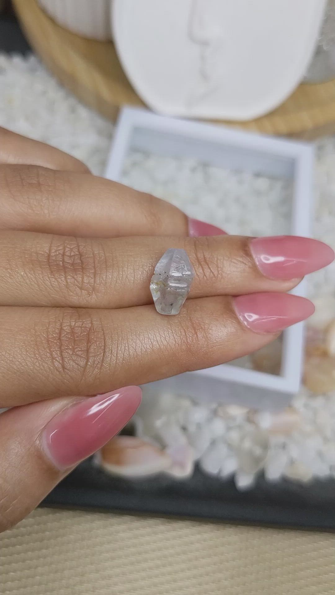 6.93 Ct. Blue Sapphire Crystal from Ceylon (Sri Lanka) Size Video