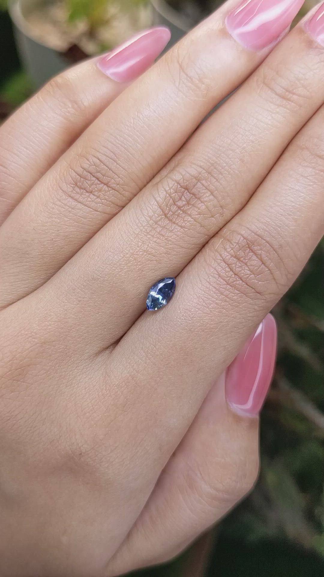 0.84 Ct. Blue Sapphire from Ceylon (Sri Lanka) Size Video