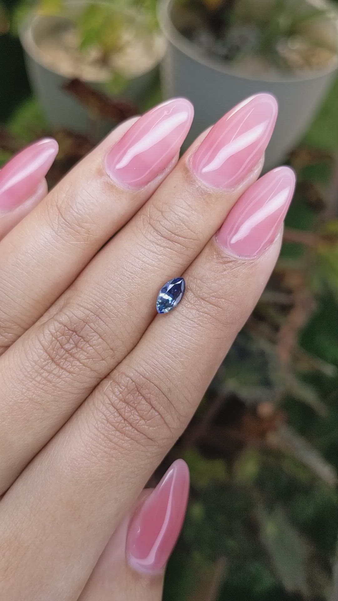 0.84 Ct. Blue Sapphire from Ceylon (Sri Lanka) Size Video