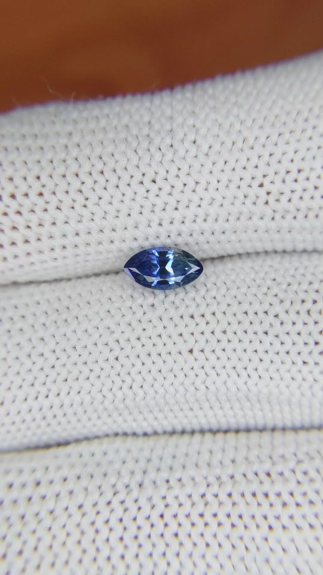 0.84 Ct. Blue Sapphire from Ceylon (Sri Lanka) Size Video