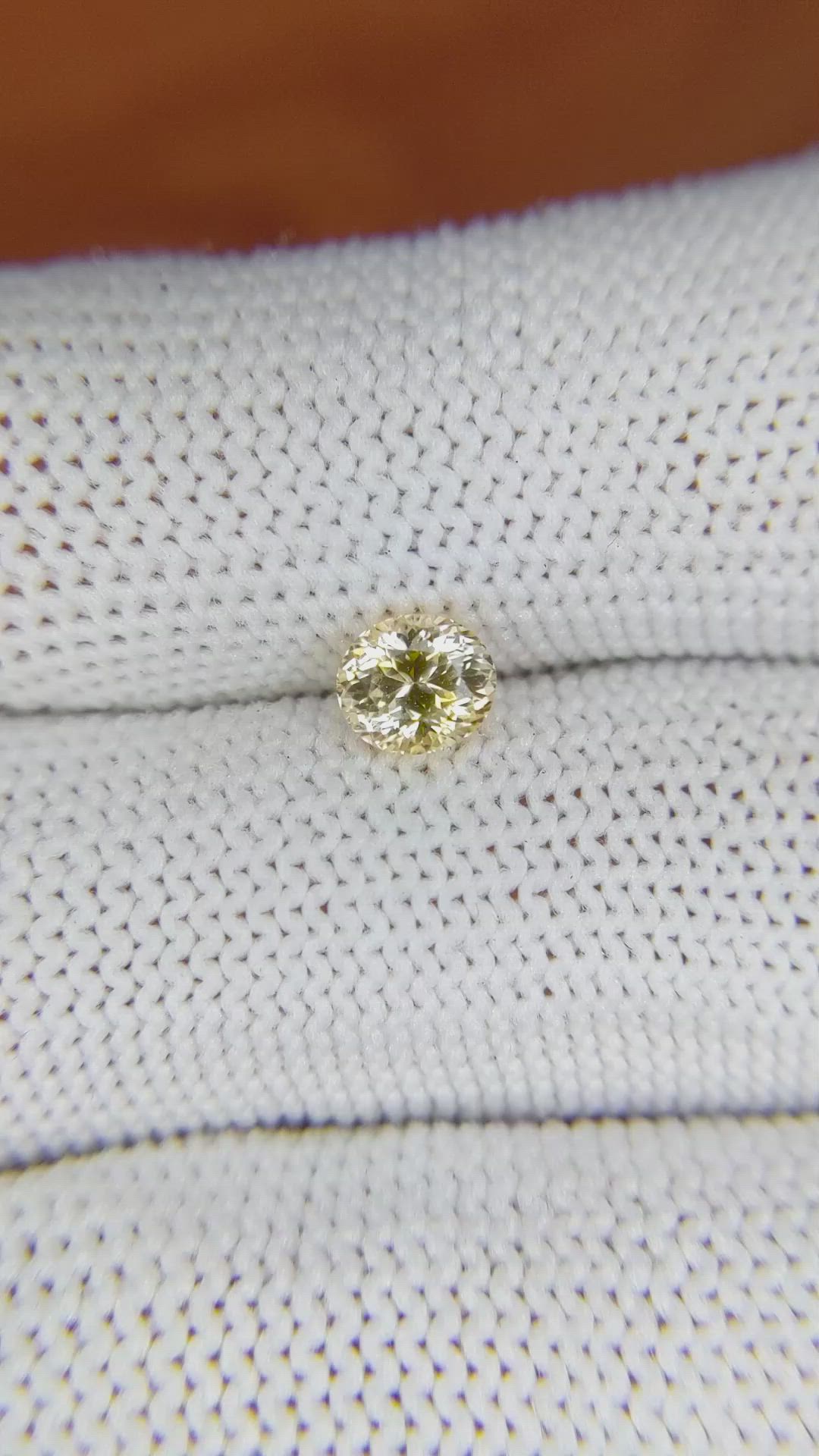 0.85 Ct. Yellow Sapphire from Ceylon (Sri Lanka) Size Video