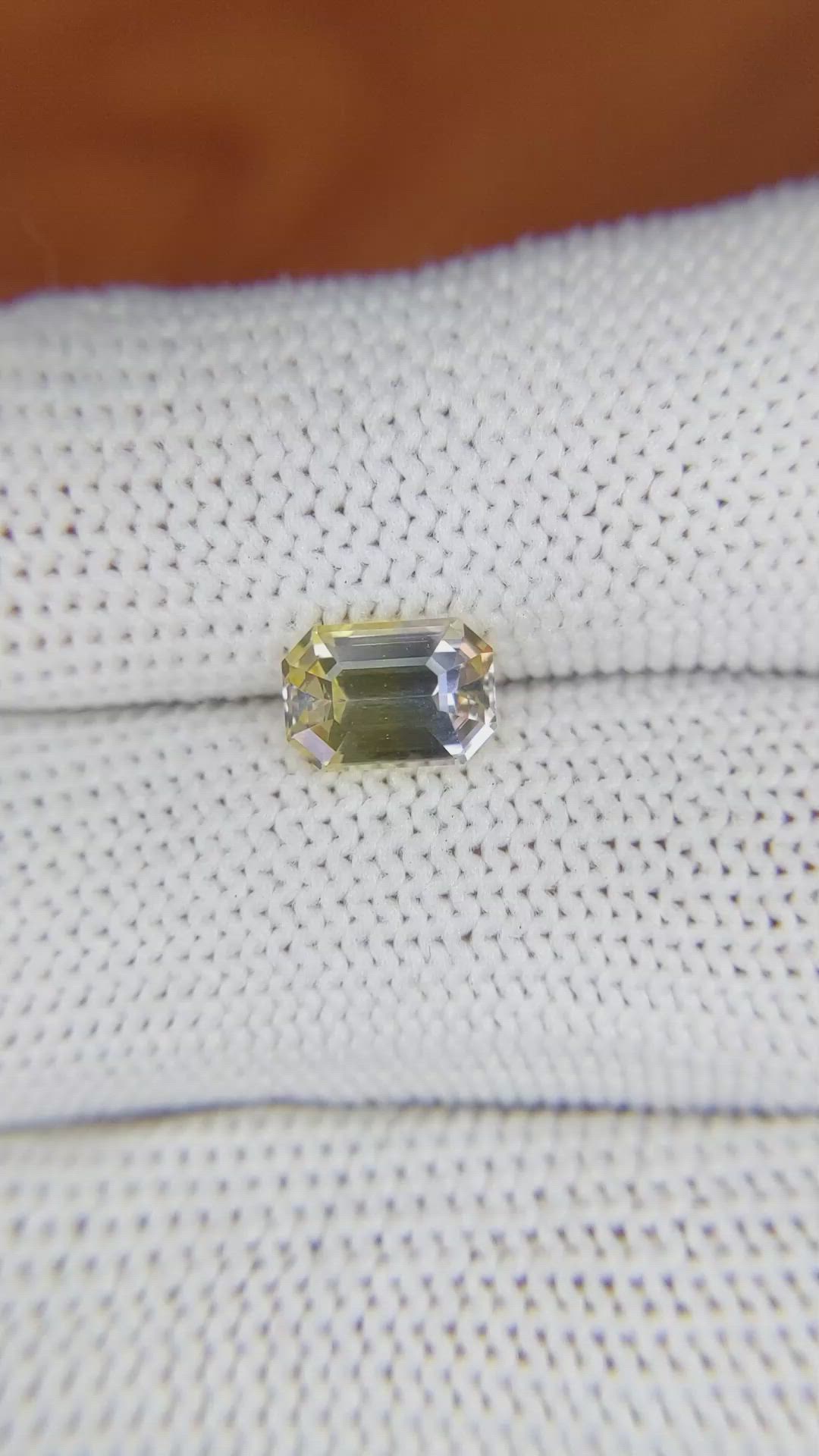 1.64 Ct. Yellow Sapphire from Ceylon (Sri Lanka) Size Video