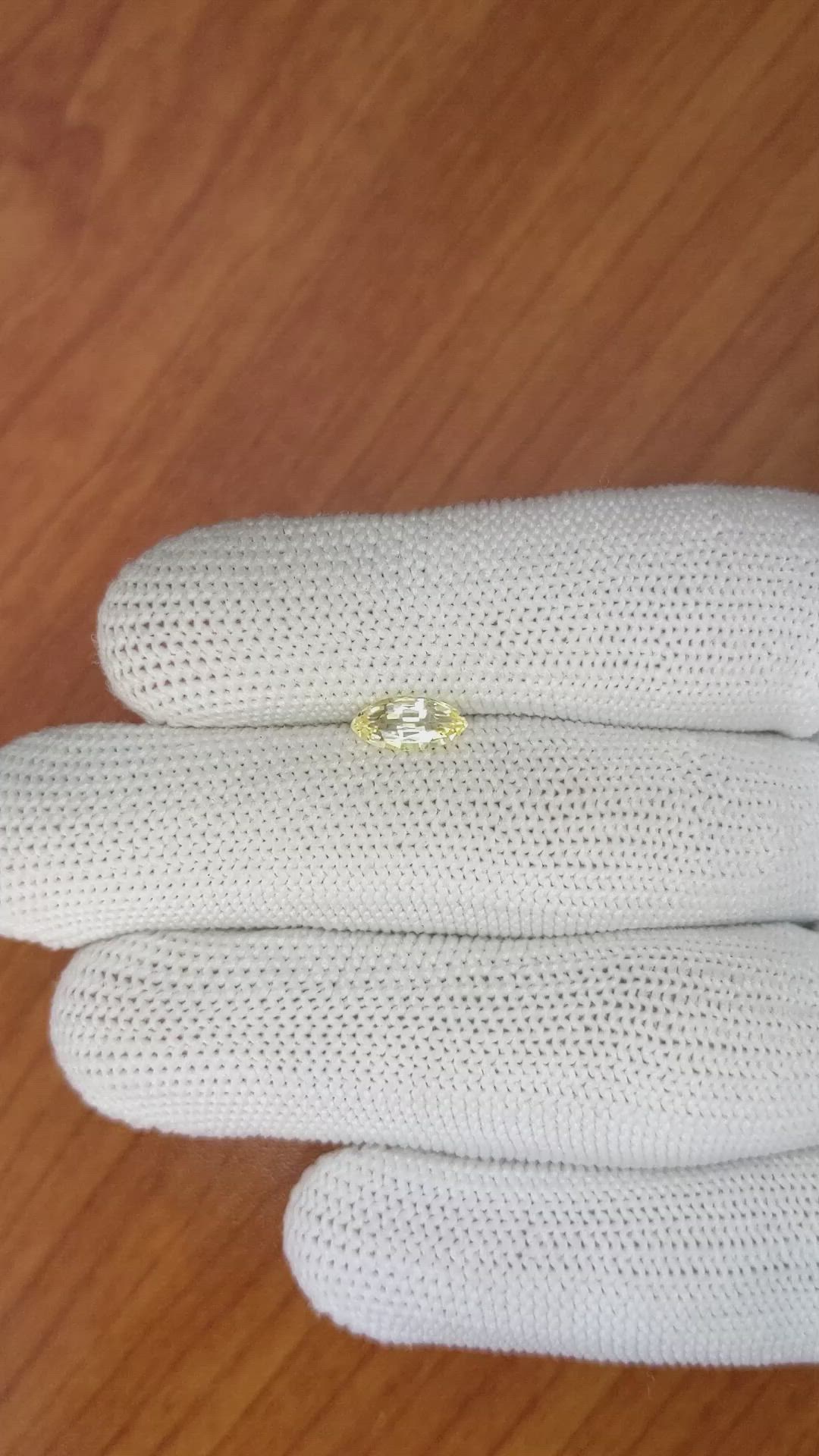 0.86 Ct. Yellow Sapphire from Ceylon (Sri Lanka) Size Video