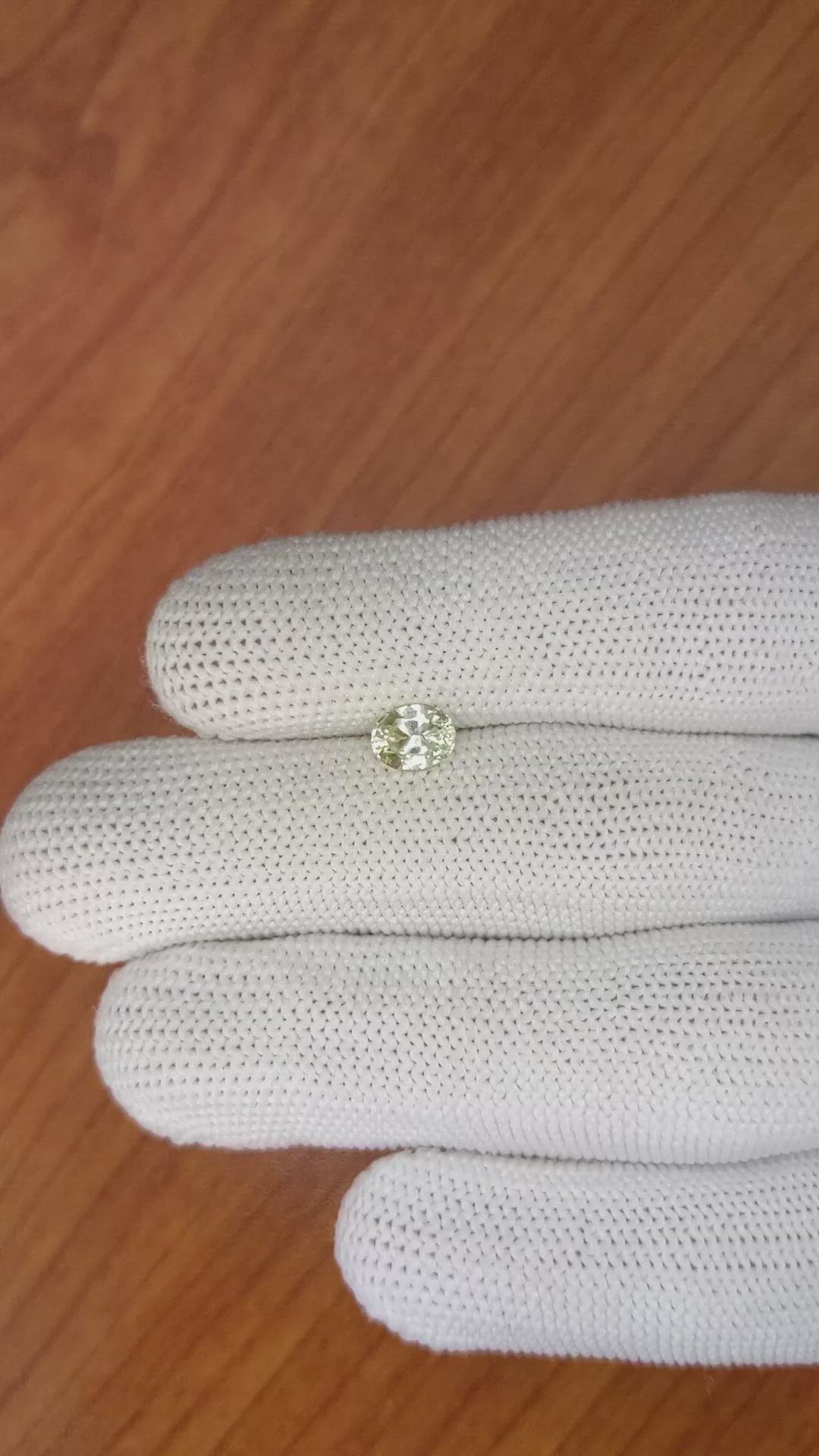 0.96 Ct. Yellow Sapphire from Ceylon (Sri Lanka) Size Video