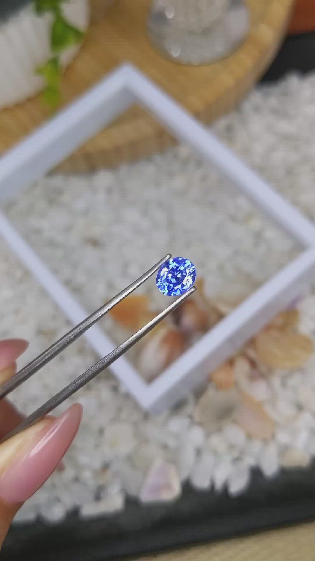 1.62 Ct. Blue Sapphire from Ceylon (Sri Lanka) Size Video