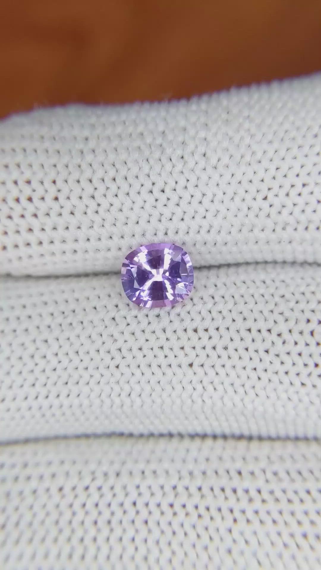 1.15 Ct. Pinkish Purple Sapphire from Ceylon (Sri Lanka) Size Video