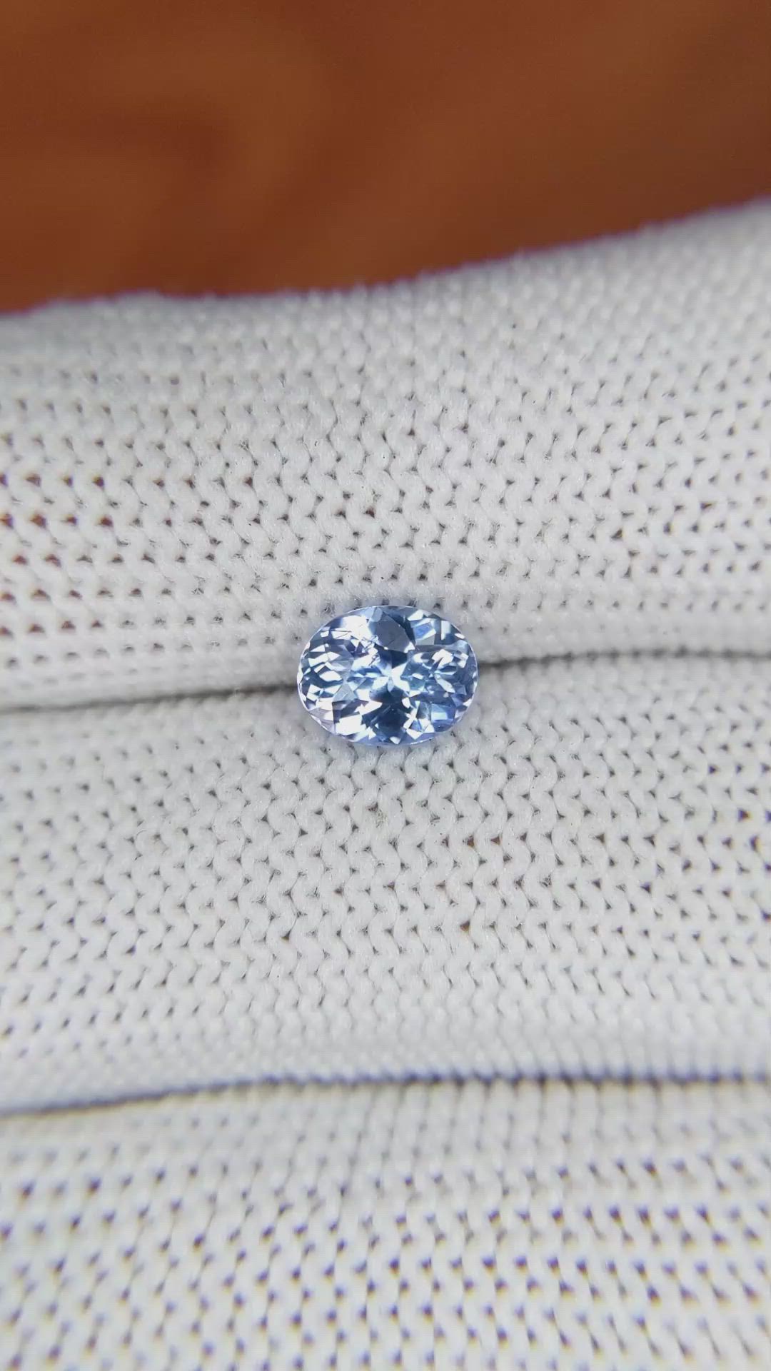 1.19 Ct. Blue Sapphire from Ceylon (Sri Lanka) Size Video