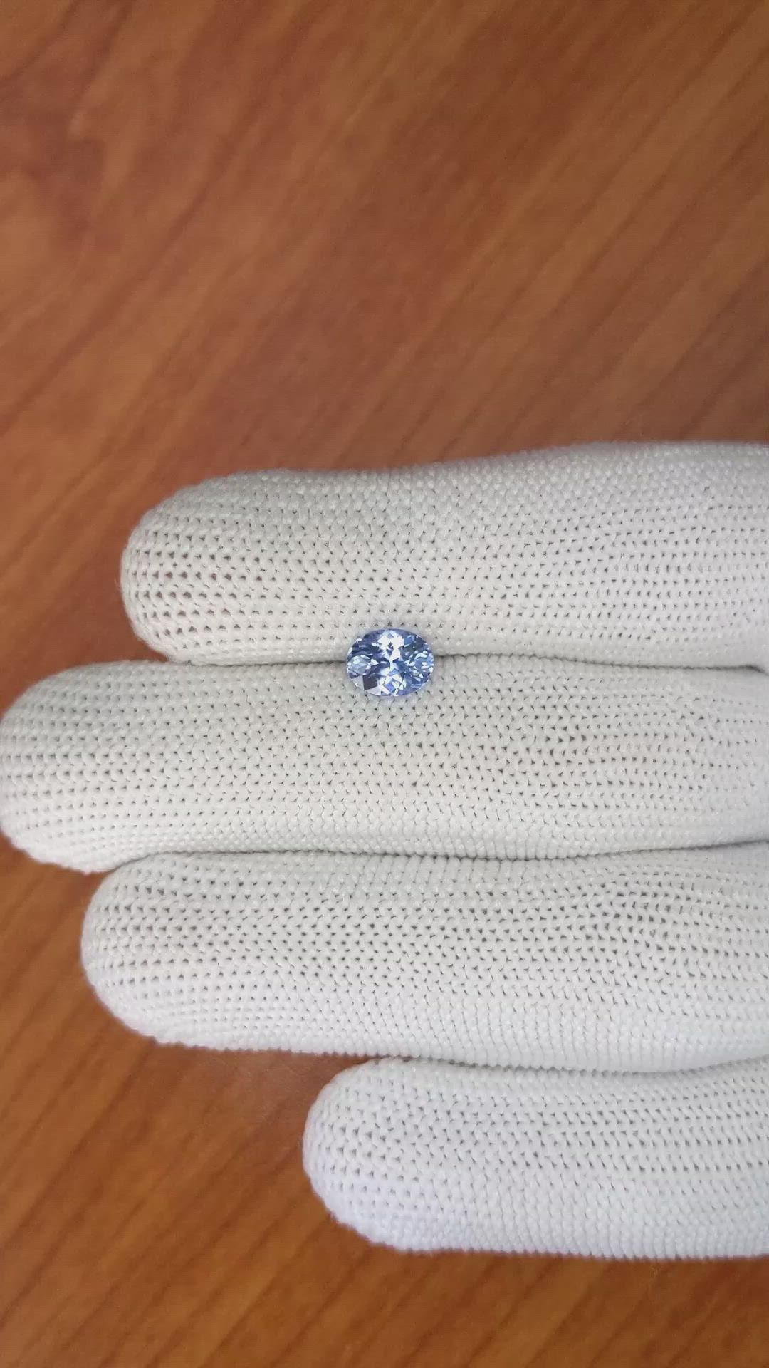 1.19 Ct. Blue Sapphire from Ceylon (Sri Lanka) Size Video