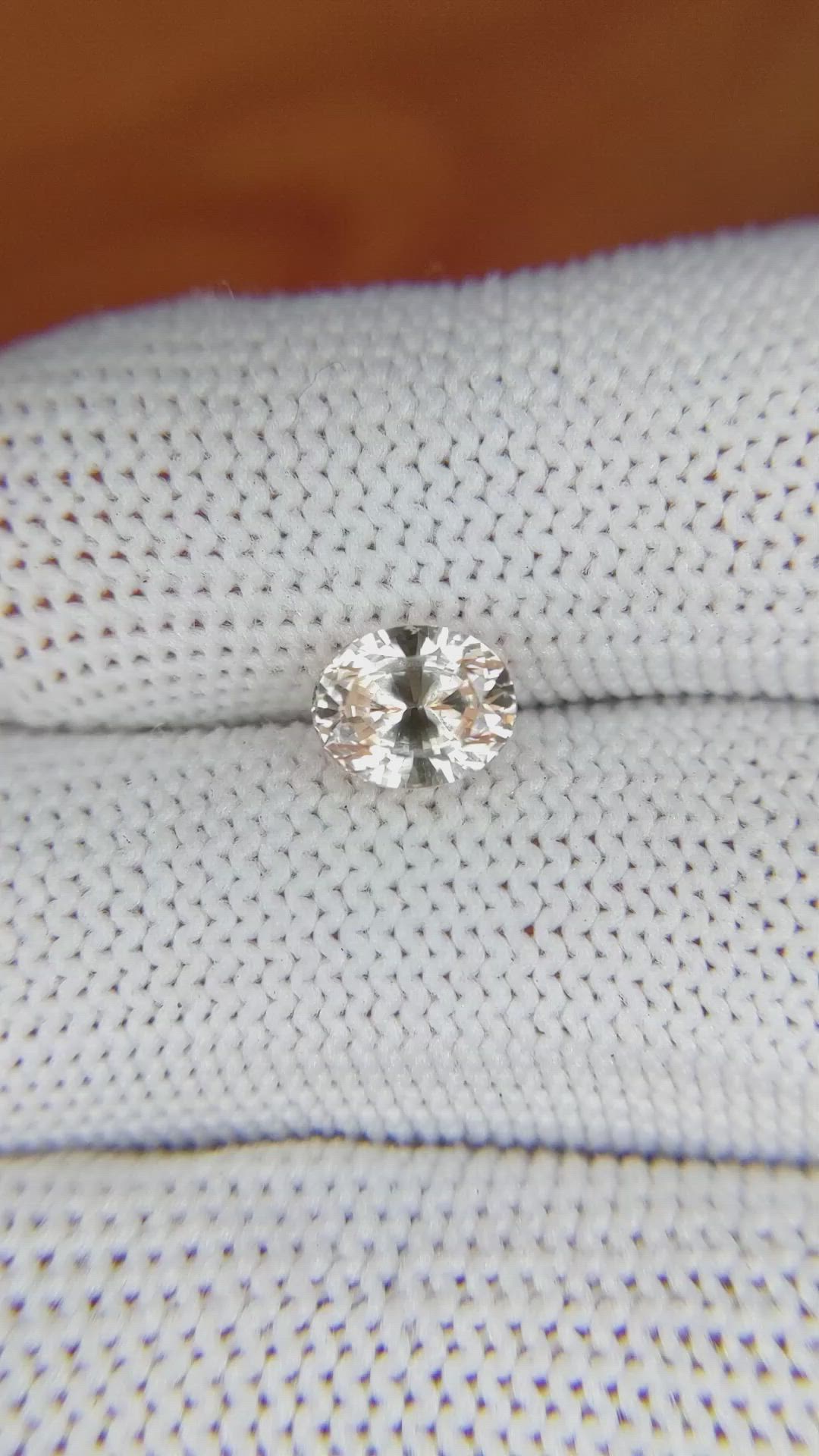 1.84 Ct. Peach Sapphire from Ceylon (Sri Lanka) Size Video