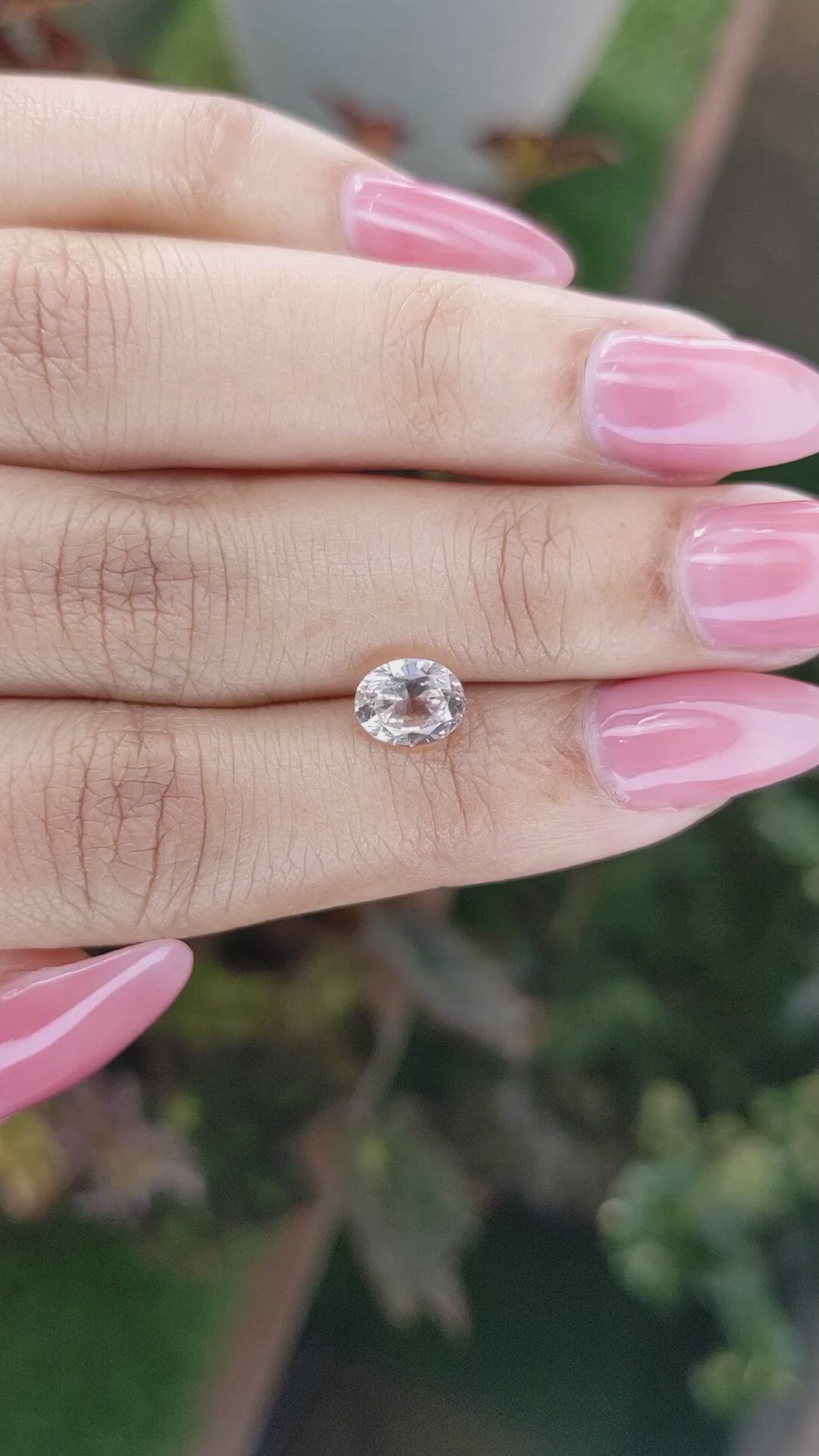 1.84 Ct. Peach Sapphire from Ceylon (Sri Lanka) Size Video