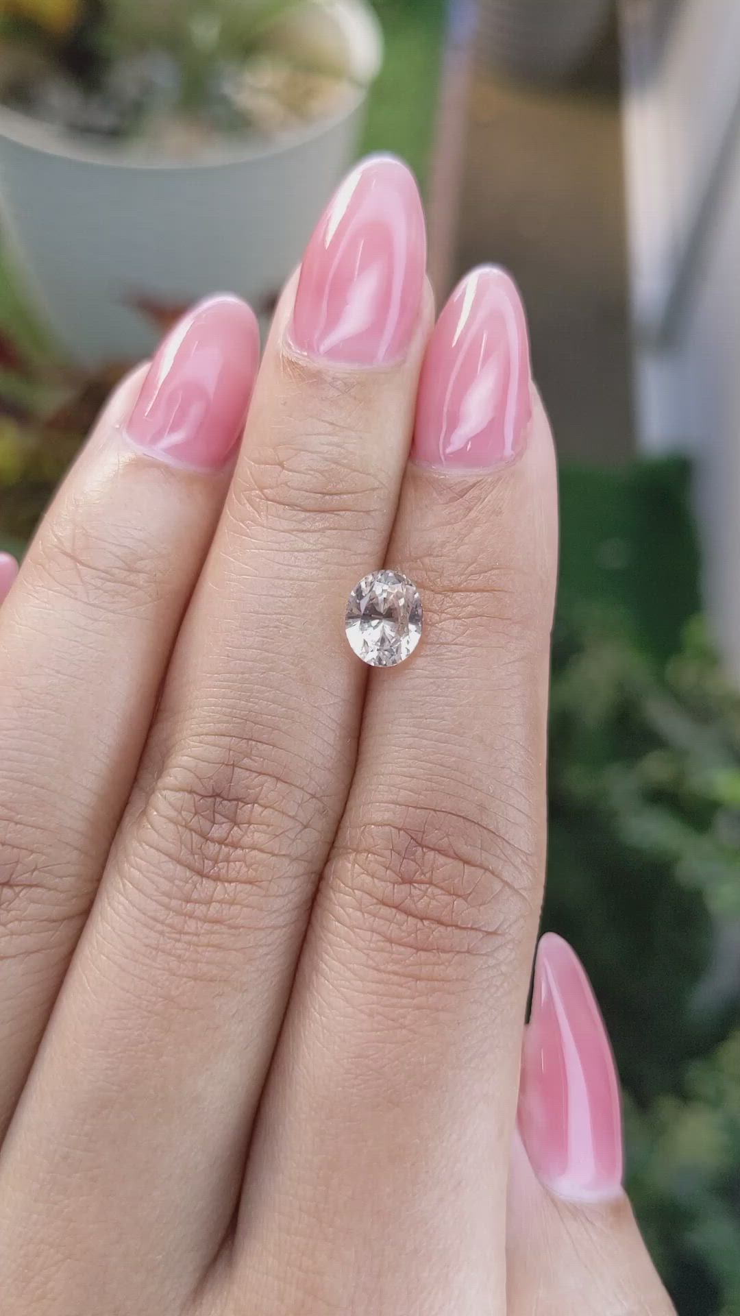 1.84 Ct. Peach Sapphire from Ceylon (Sri Lanka) Size Video